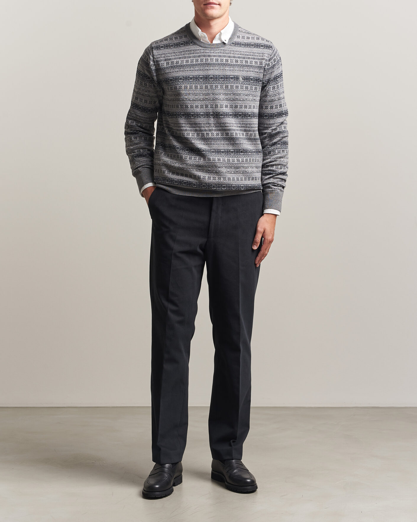 Men | Sweaters & Knitwear | Polo Ralph Lauren | Fair Isle Merino Sweater Grey Combo