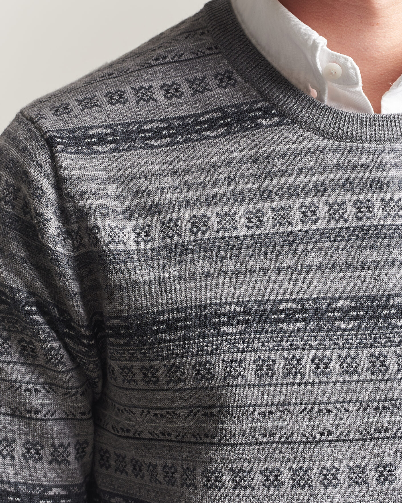Men | Sweaters & Knitwear | Polo Ralph Lauren | Fair Isle Merino Sweater Grey Combo