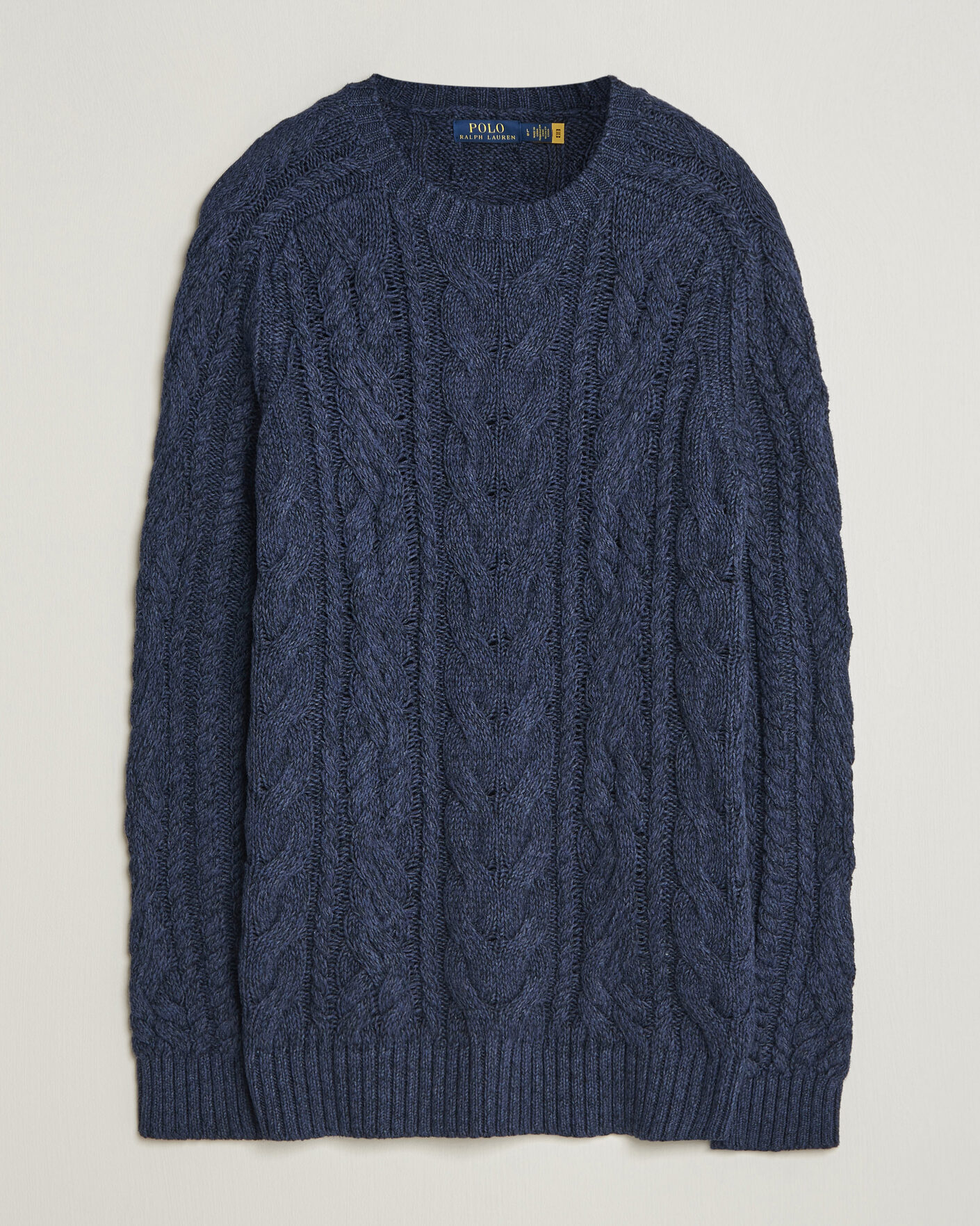 Men | Sweaters & Knitwear | Polo Ralph Lauren | Cotton Marl Pullover Navy Combo