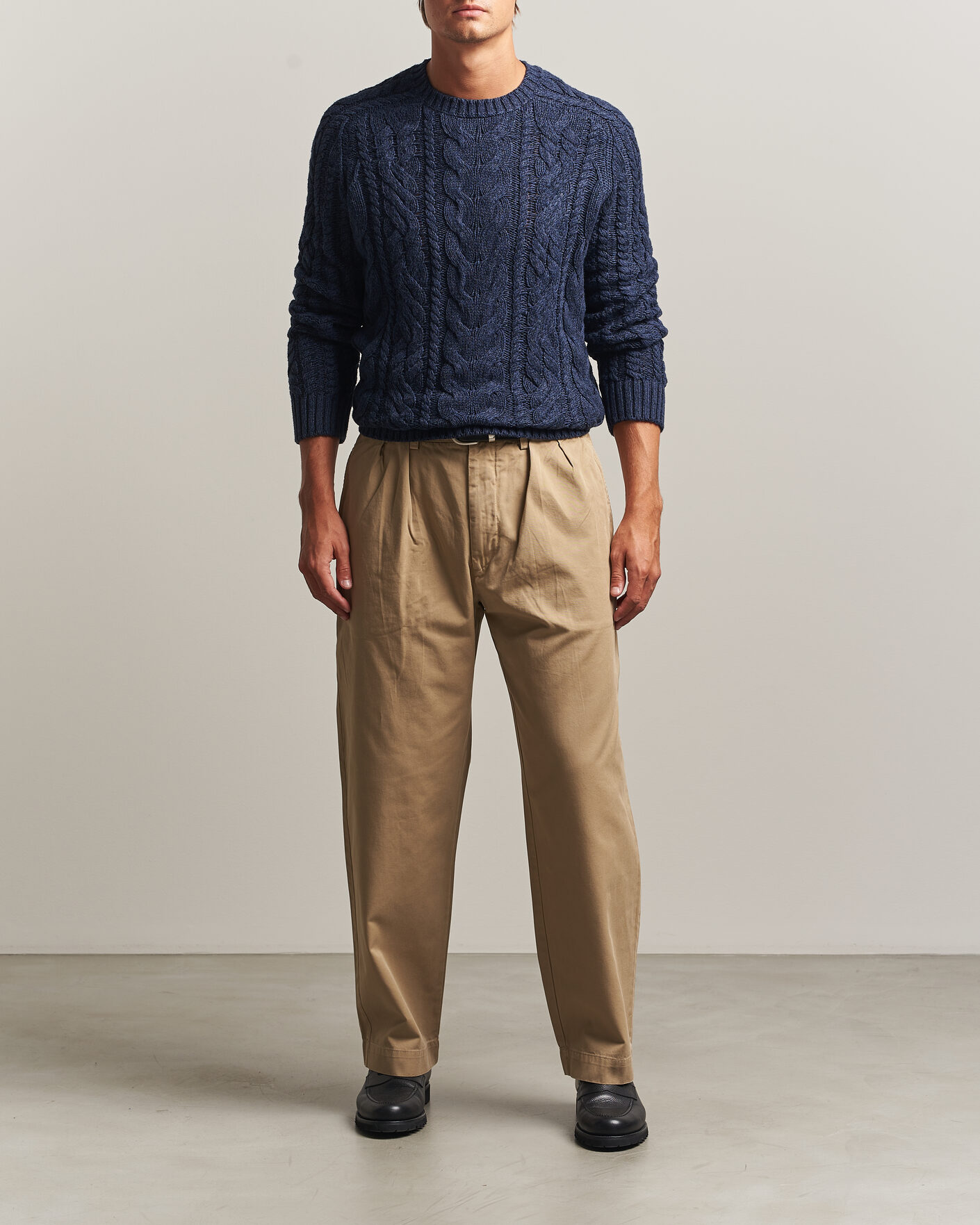 Men | Sweaters & Knitwear | Polo Ralph Lauren | Cotton Marl Pullover Navy Combo