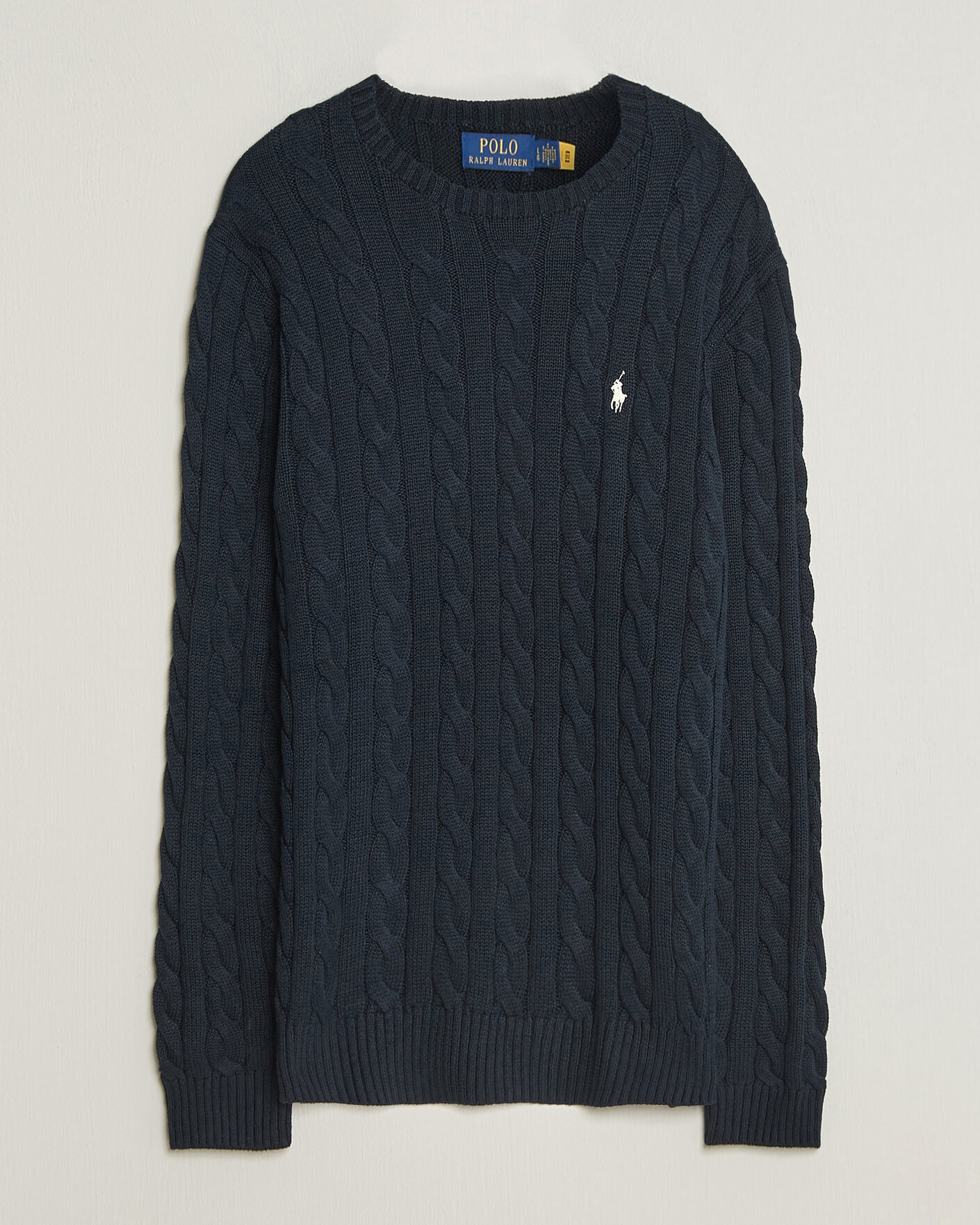 Men | Sweaters & Knitwear | Polo Ralph Lauren | Cotton Cable Pullover Hunter Navy