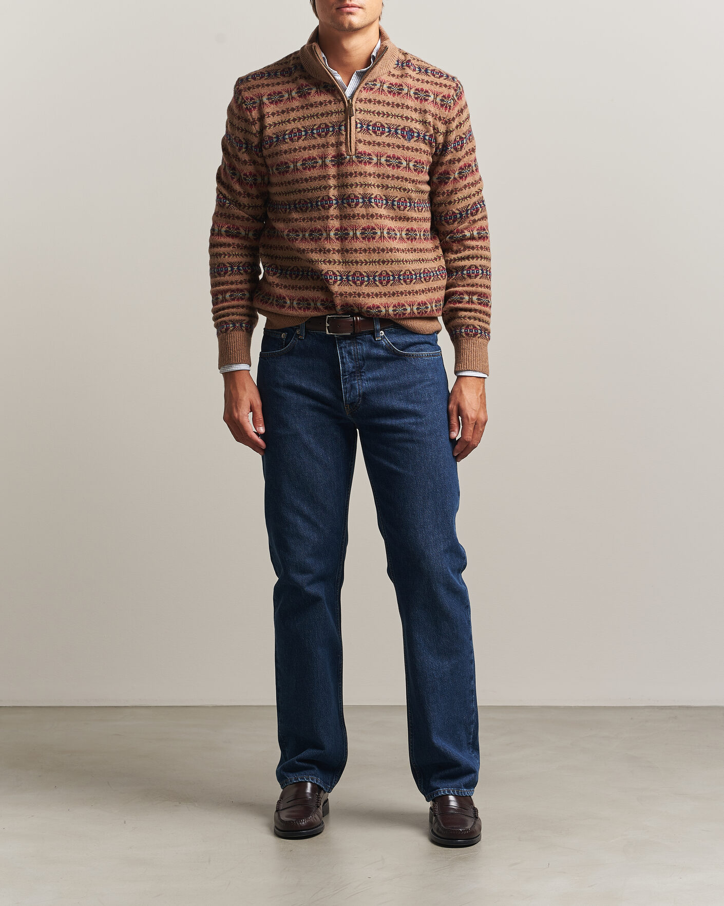 Men | Sweaters & Knitwear | Polo Ralph Lauren | Fair Isle Wool Half-Zip Multi Combo