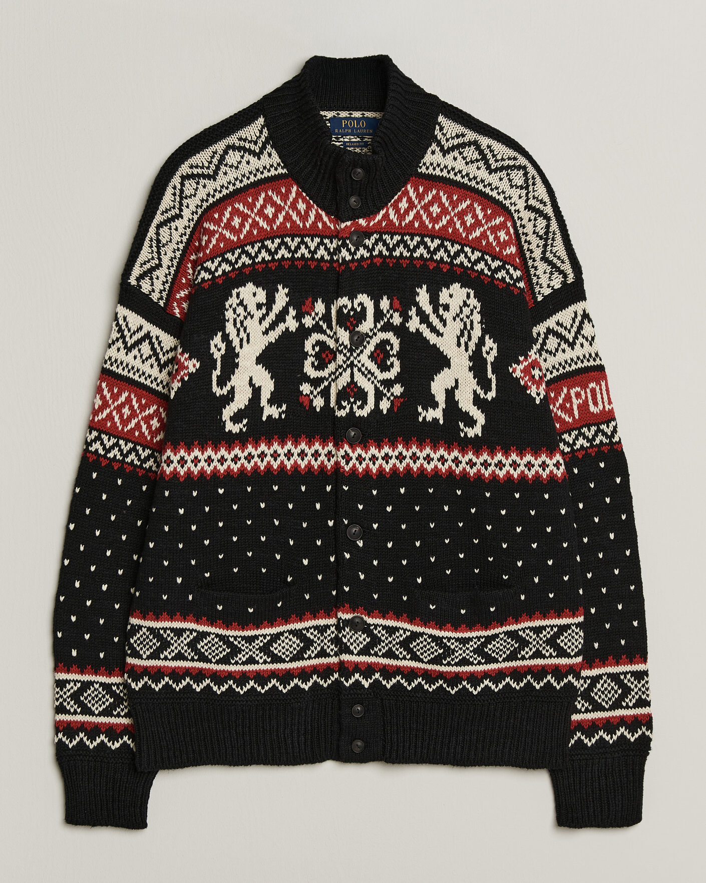Men | Sweaters & Knitwear | Polo Ralph Lauren | Cotton/Cashmere Cardigan Black Combo