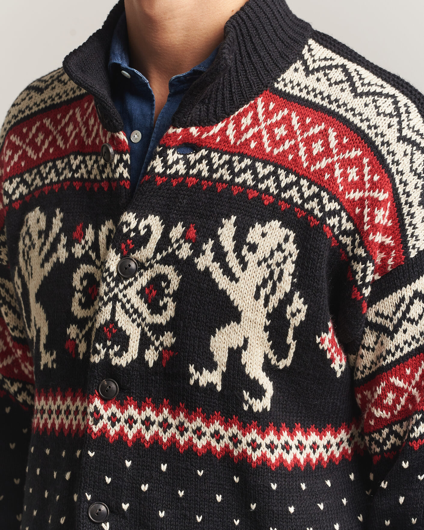 Men | Sweaters & Knitwear | Polo Ralph Lauren | Cotton/Cashmere Cardigan Black Combo