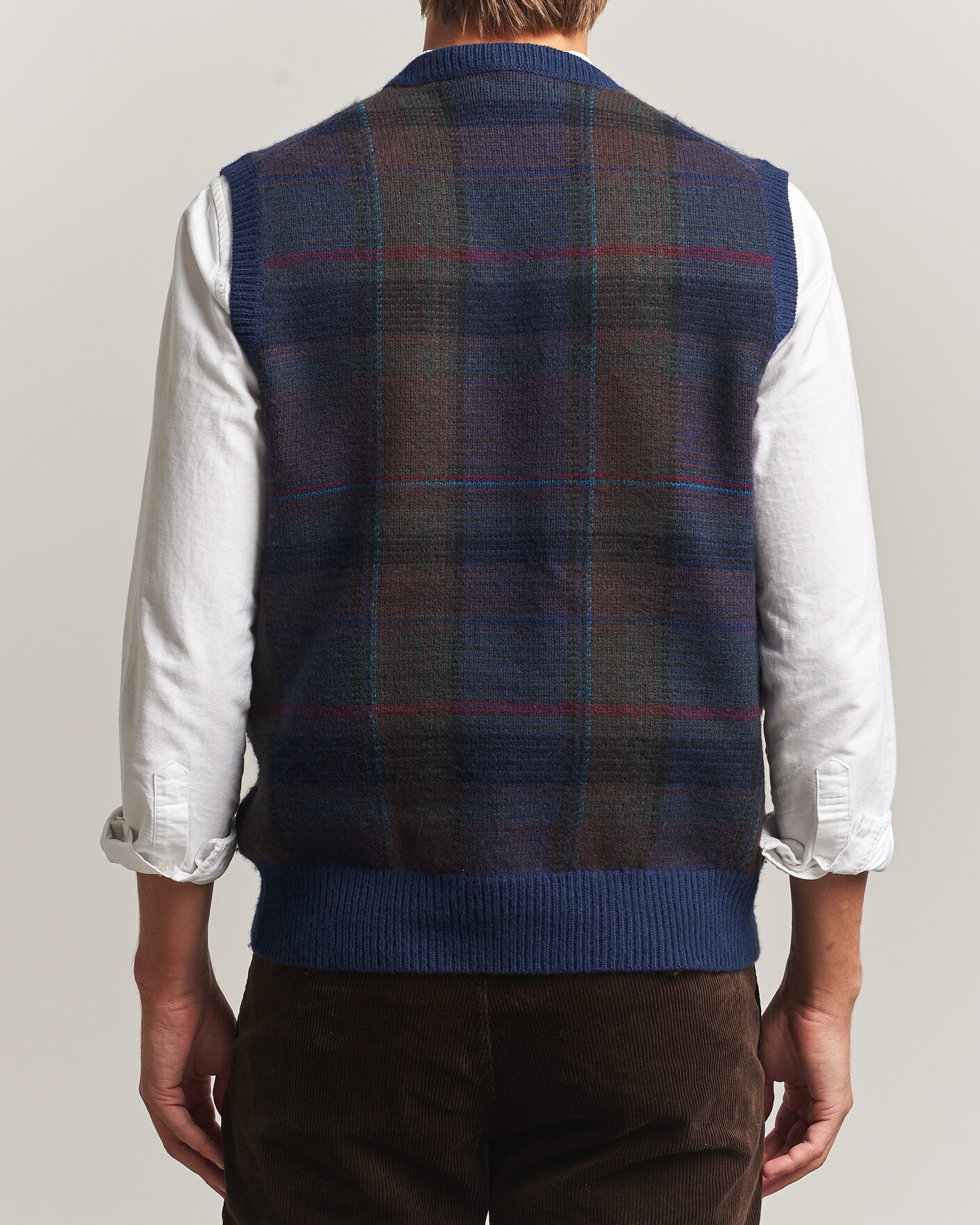 Men | Sweaters & Knitwear | Polo Ralph Lauren | Hudson Cotton Blend V-Neck Vest Navy Multi
