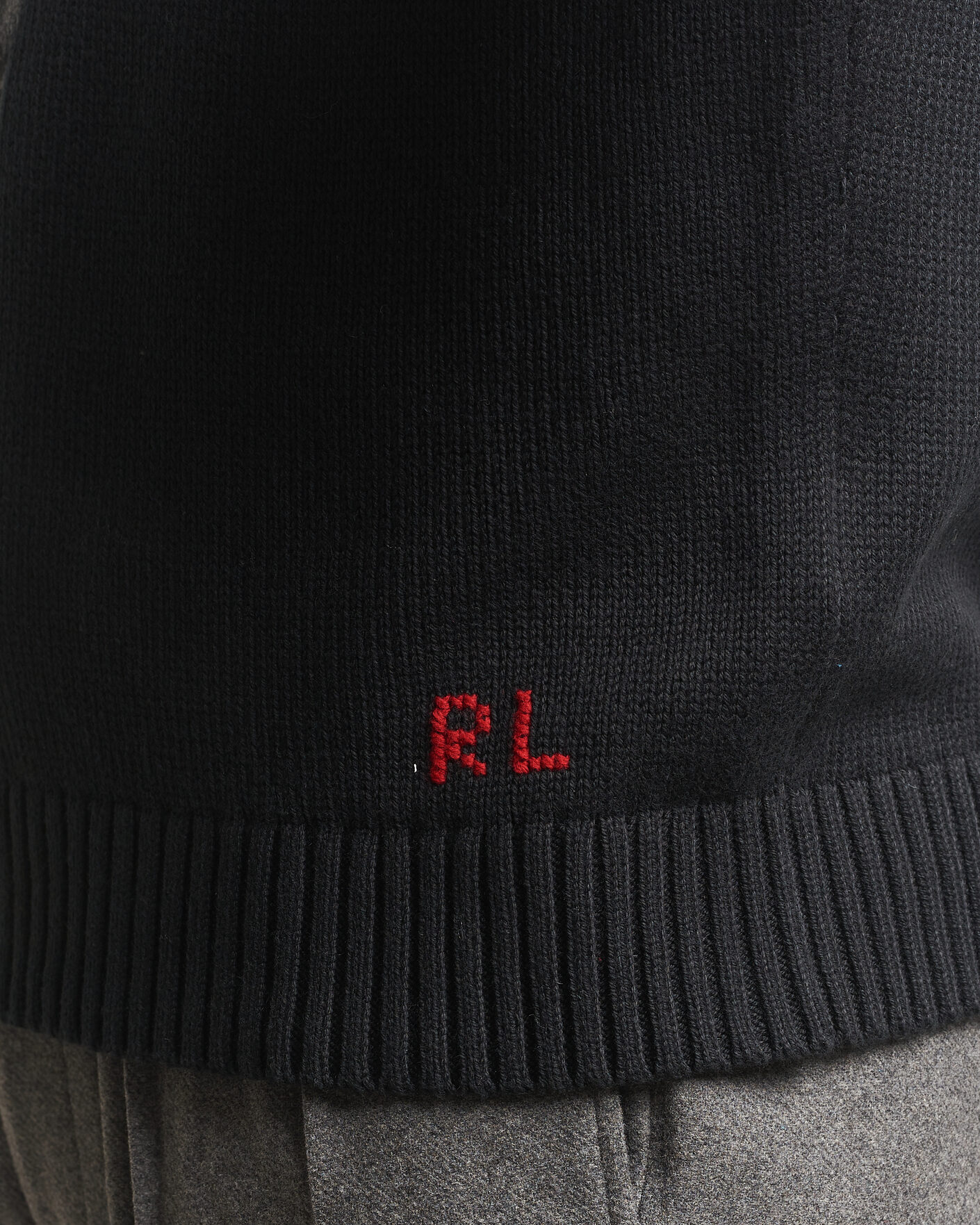 Men | Sweaters & Knitwear | Polo Ralph Lauren | Cotton Blend Bear Sweater Polo Black