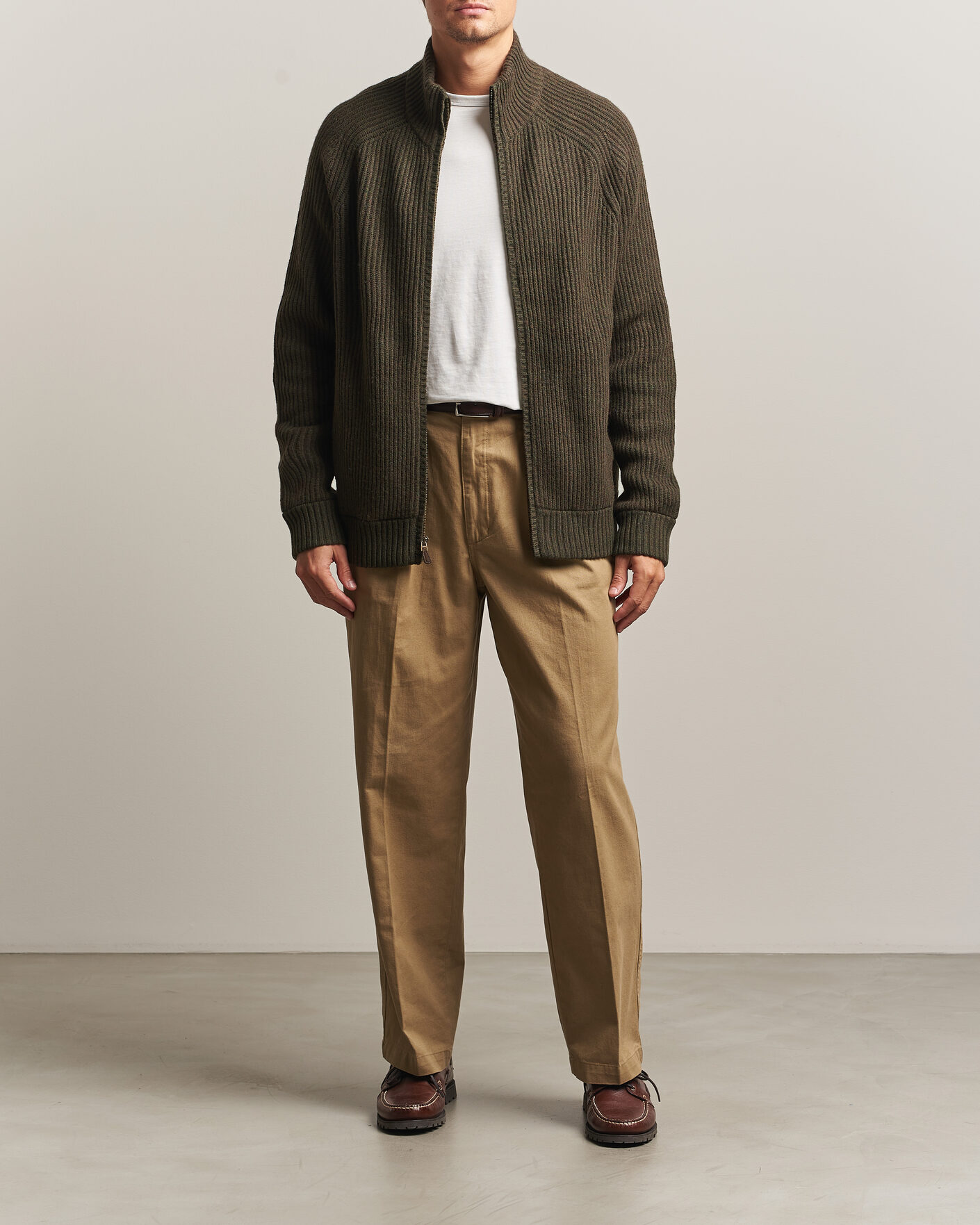 Men | Sweaters & Knitwear | Polo Ralph Lauren | Wool/Cashmere Full-Zip Ekanite Olive Heather