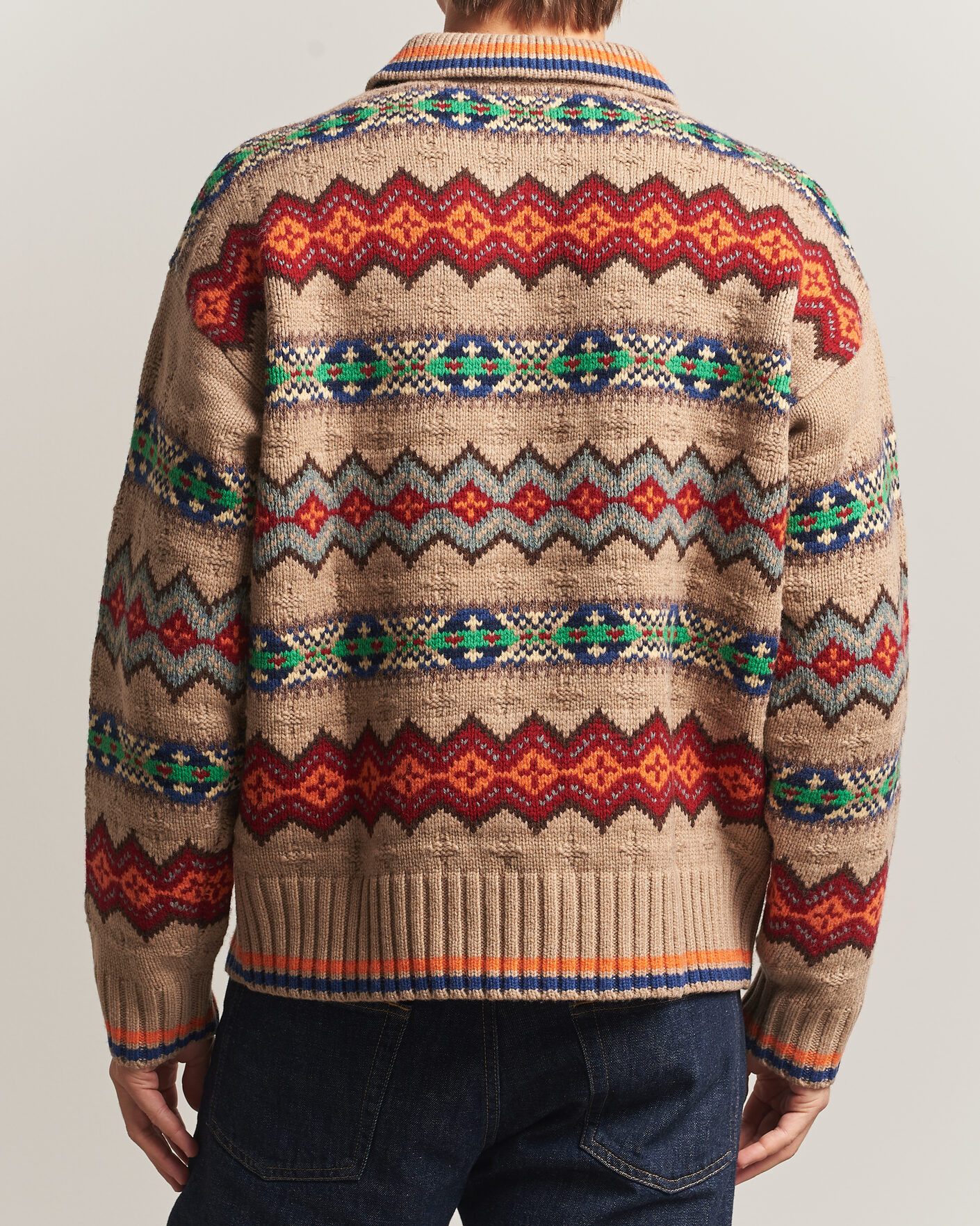 Men | Sweaters & Knitwear | Polo Ralph Lauren | Litchfield Wool Blend Sweater Tan Multi