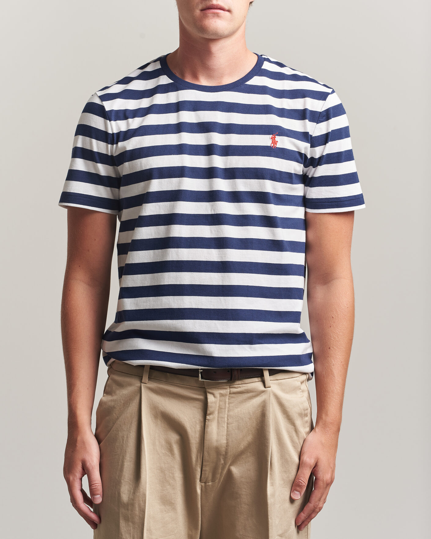 Men | T-Shirts | Polo Ralph Lauren | Custom Slim Fit Striped T-Shirt Newport Navy