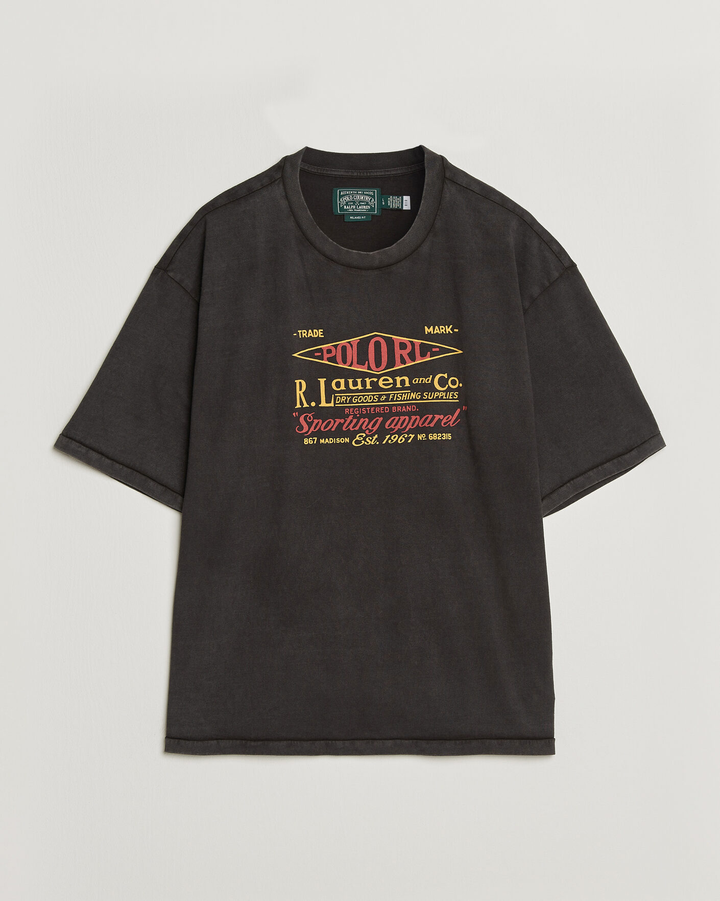 Men | T-Shirts | Polo Ralph Lauren | Relaxed Fit Print T-Shirt Polo Black
