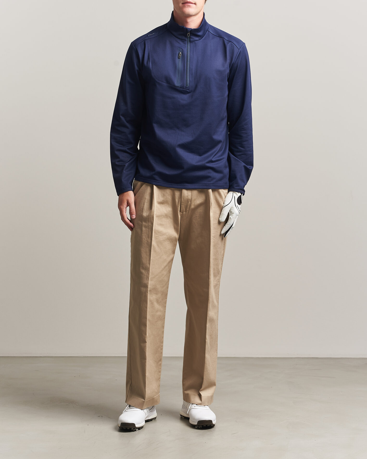 Men | Golf Clothing | Polo Ralph Lauren | Luxury Jersey Half Zip Refined Navy