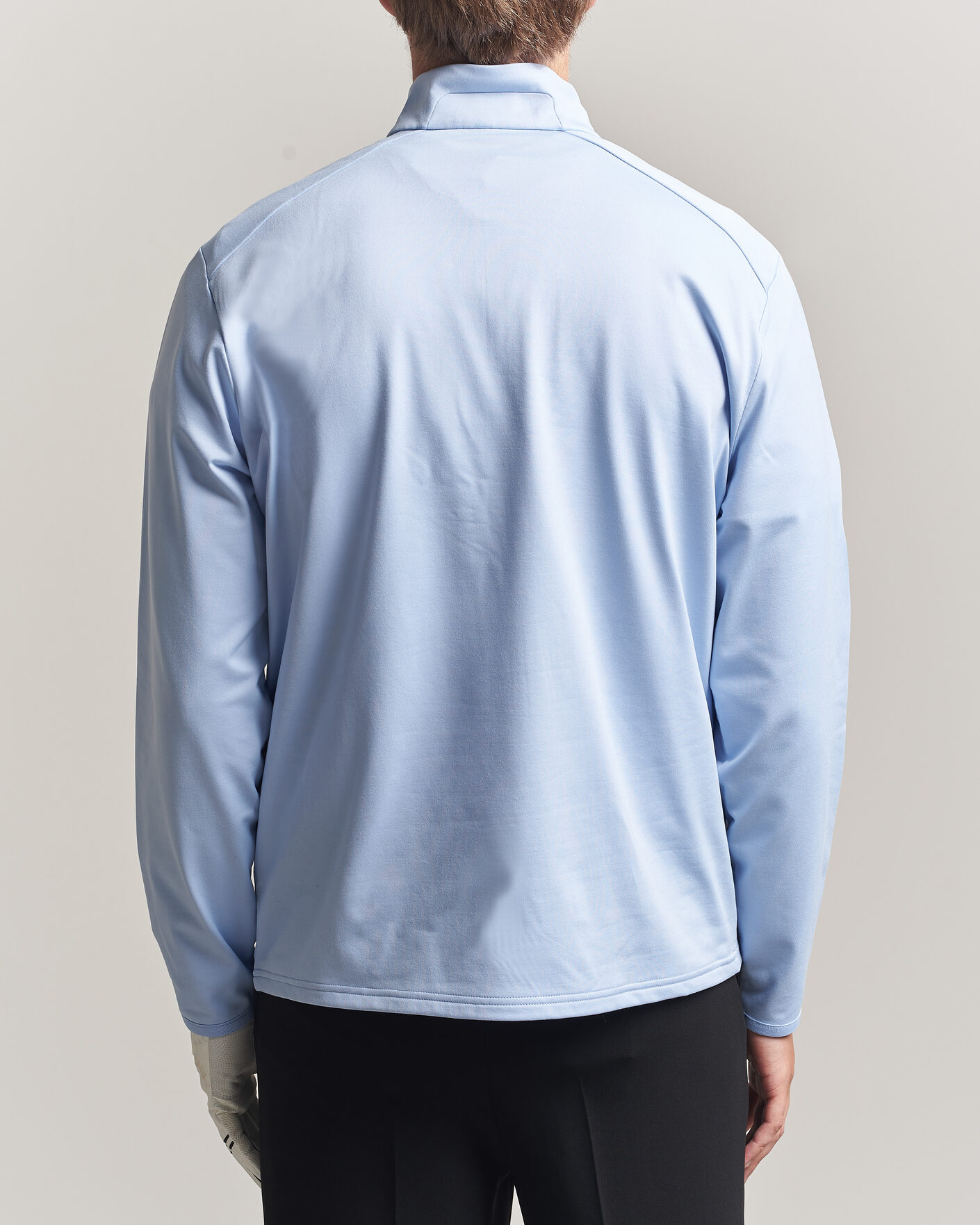 Men | Golf Clothing | Polo Ralph Lauren | Luxury Jersey Half Zip Pebble Blue