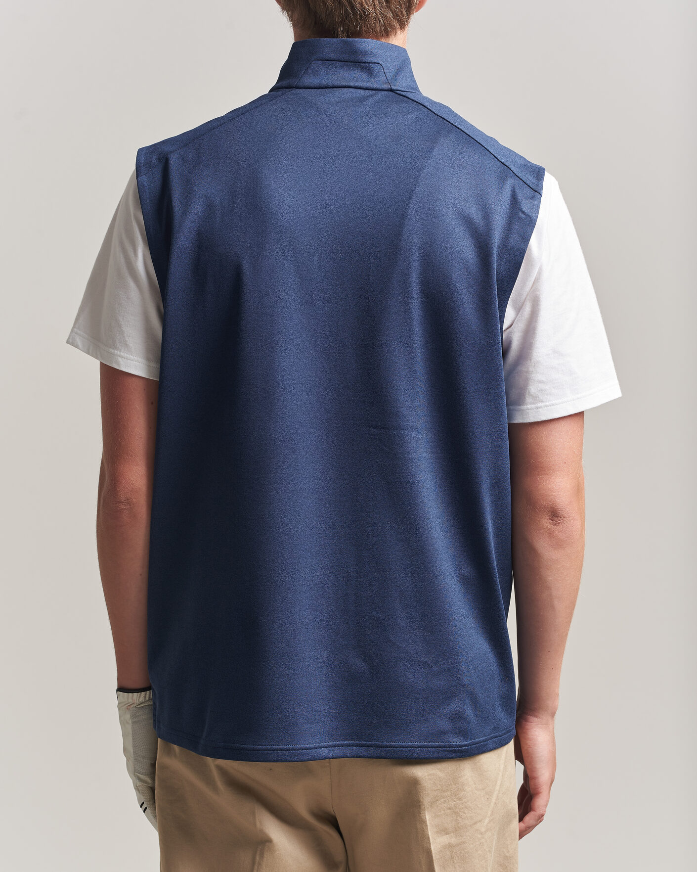 Men | Sweaters & Knitwear | RLX Ralph Lauren | Luxury Jersey Vest Half Zip Spring Navy Heather