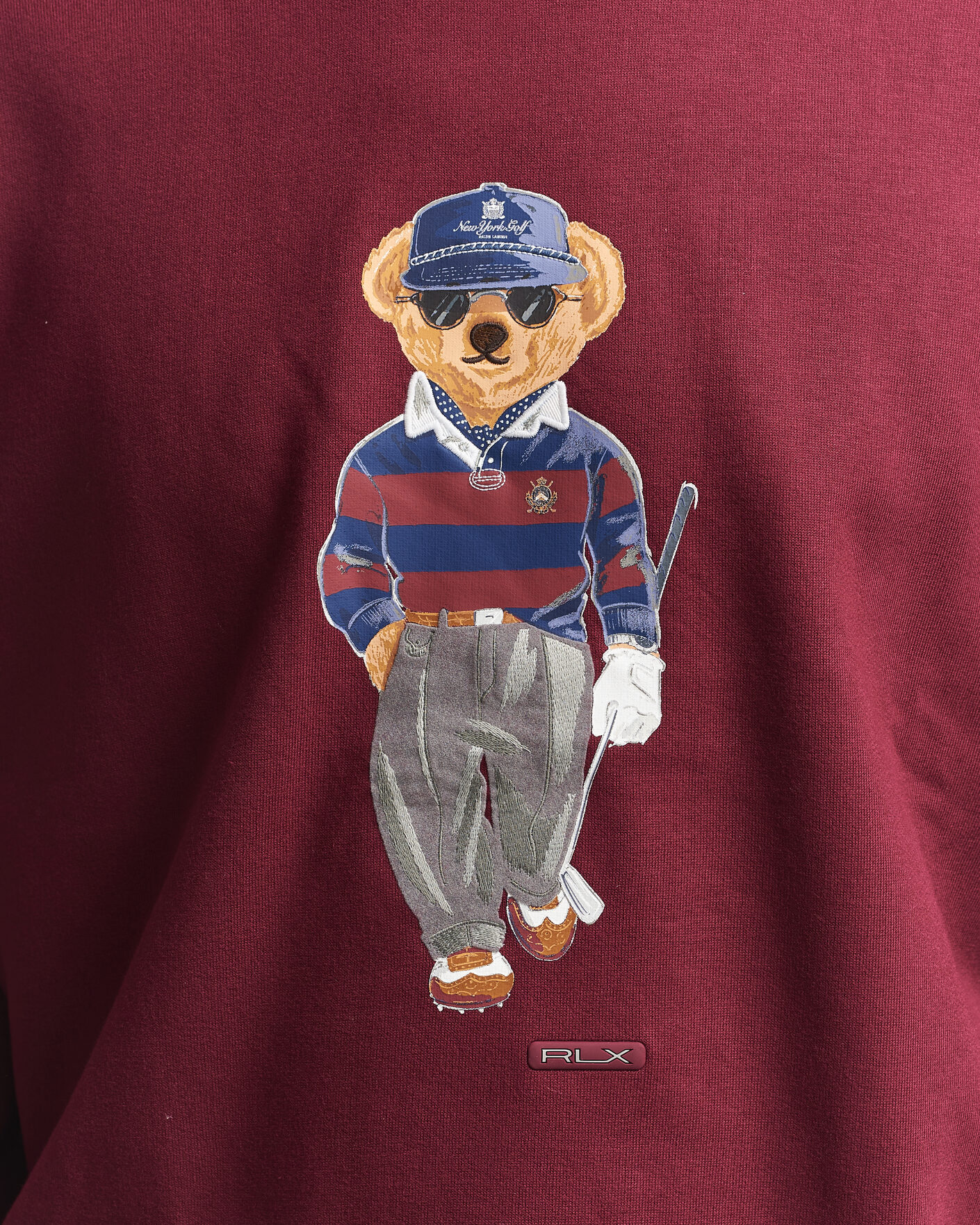 Men | Sweaters & Knitwear | RLX Ralph Lauren | Polo Ralph Lauren Magic Fleece Bear Sweatshirt Classic Wine