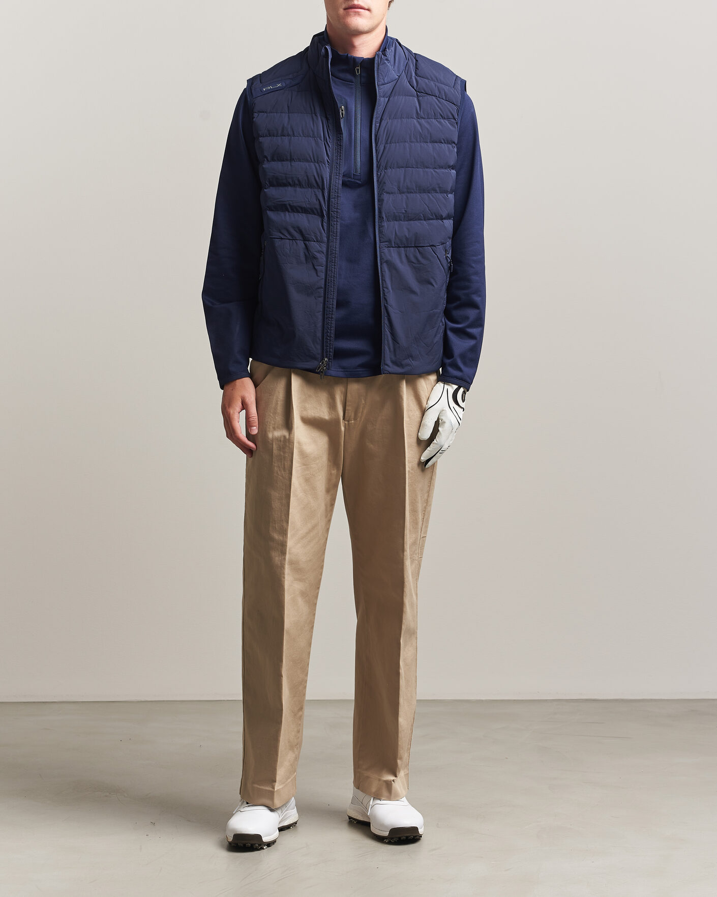 Men | Sweaters & Knitwear | RLX Ralph Lauren | Full Zip Golf Vest Refined Navy