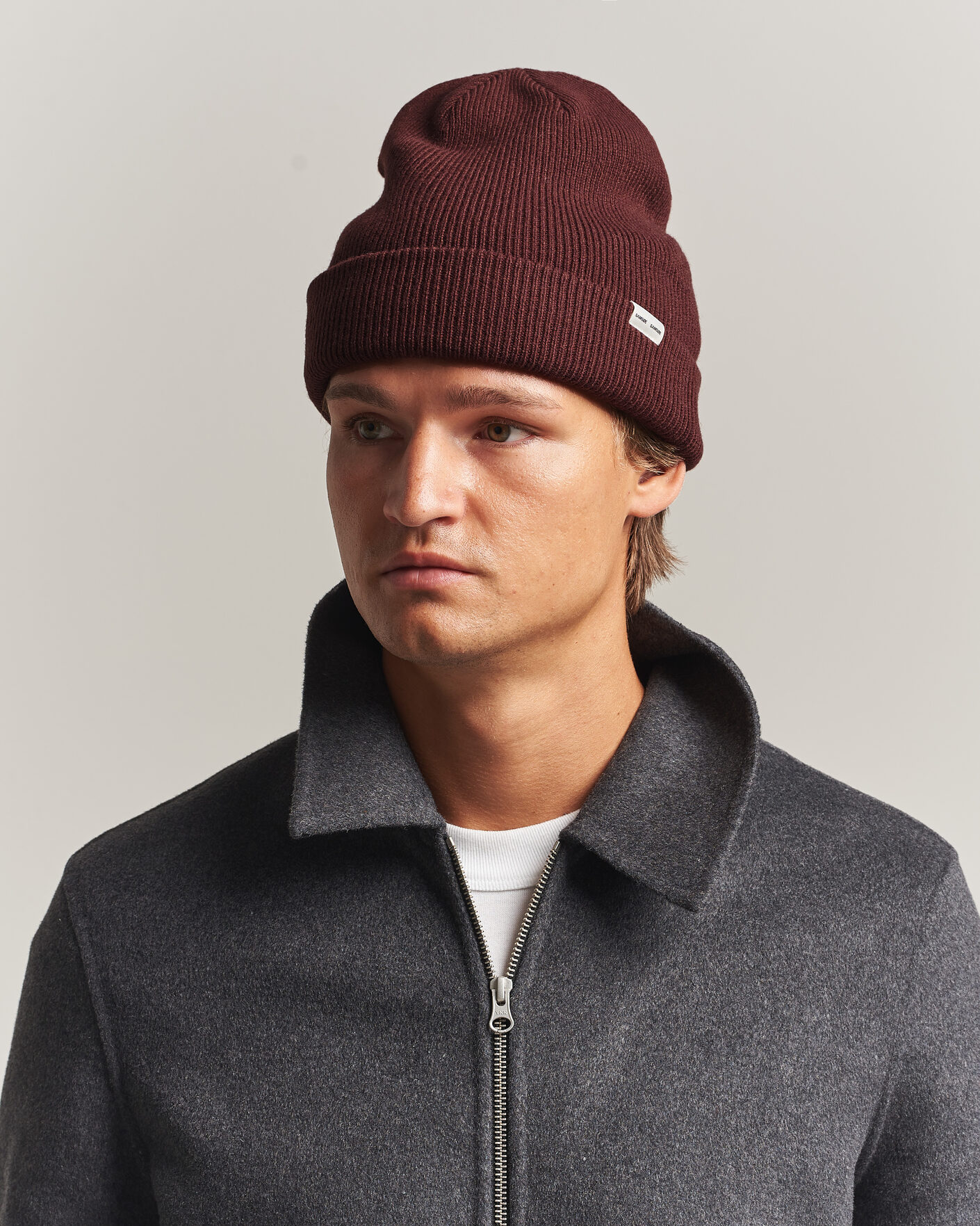 Samsøe Samsøe The Wool Beanie Bitter Chocolate at CareOfCarl.com