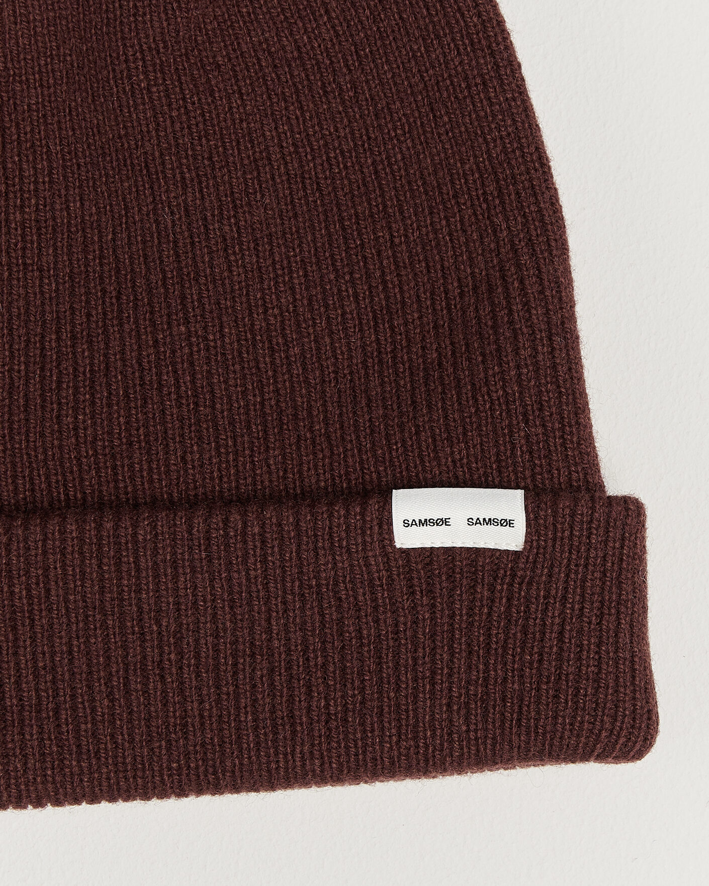 Men | Beanies | Samsøe Samsøe | The Wool Beanie Bitter Chocolate