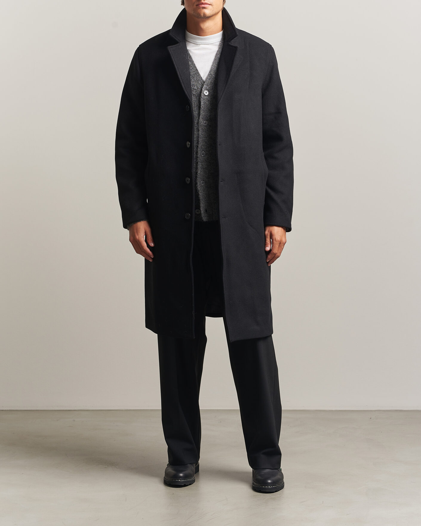 Men | Coats & Jackets | Samsøe Samsøe | Falco Wool Coat Black