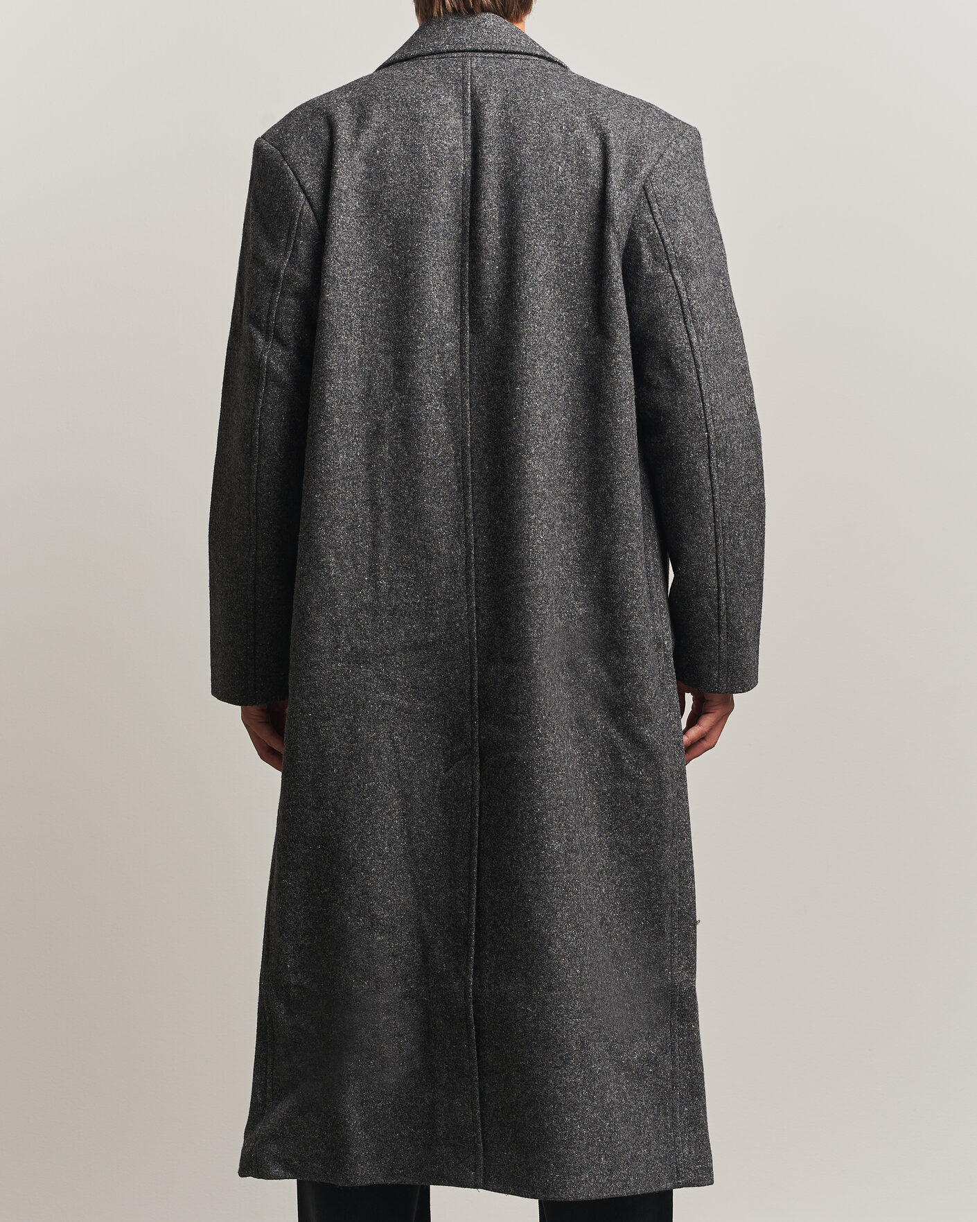 Men | Coats & Jackets | Samsøe Samsøe | Vince Wool Double Breasted Coat Dark Grey Melange