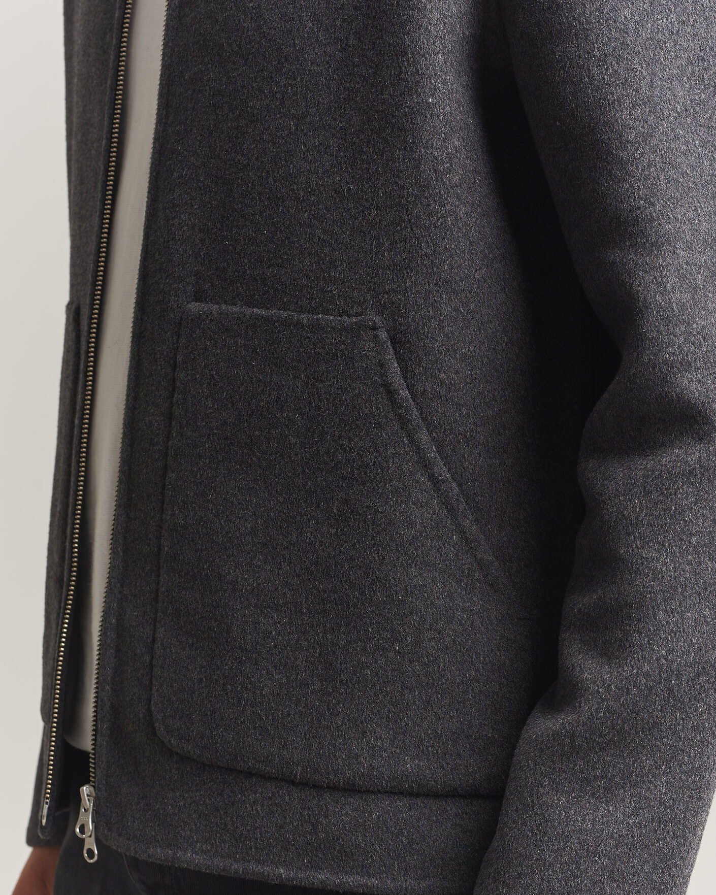Men | Coats & Jackets | Samsøe Samsøe | Paulo Wool Shirt Jacket Dark Grey Melange