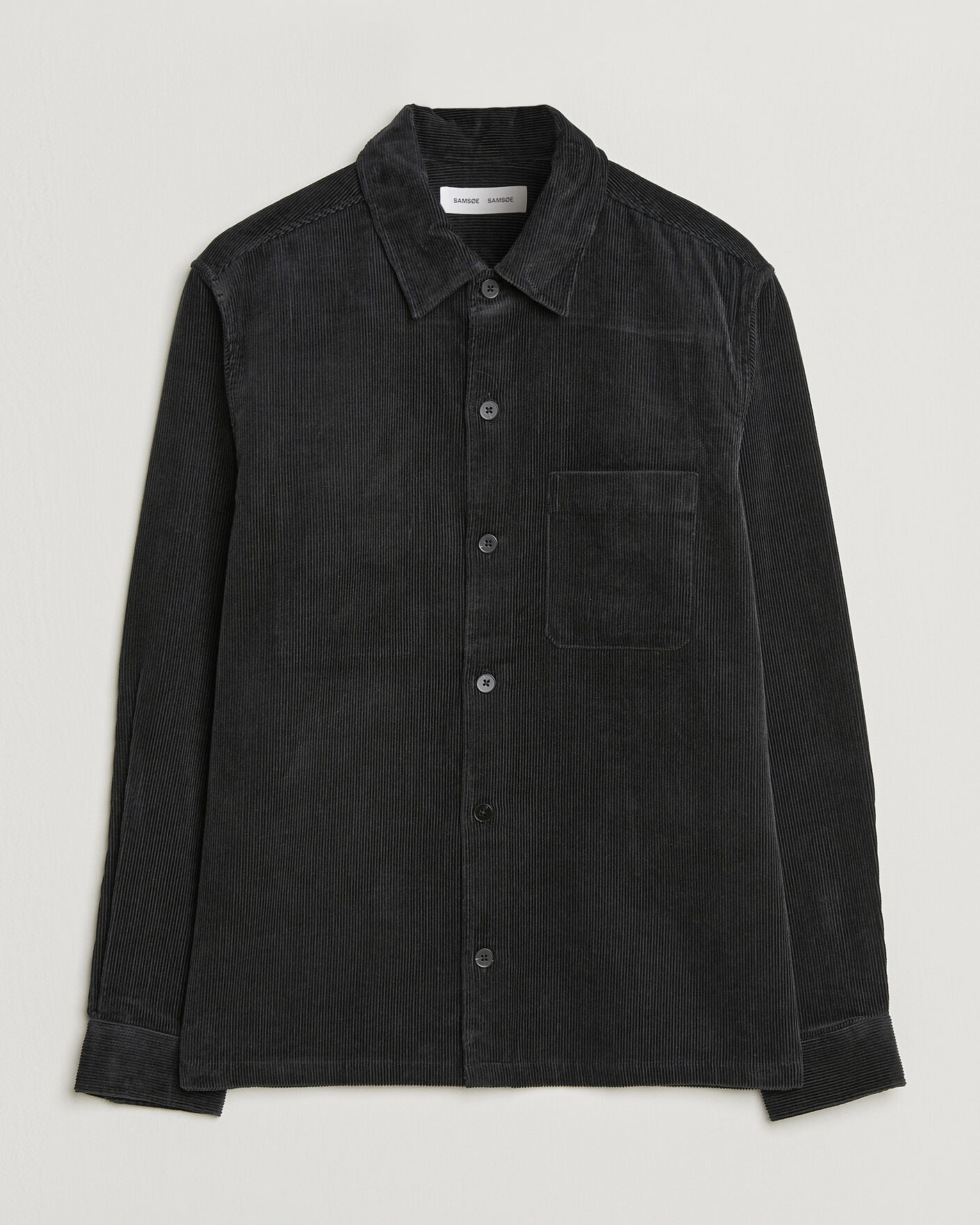 Men | Shirts | Samsøe Samsøe | Damon Corduroy Overshirt Black