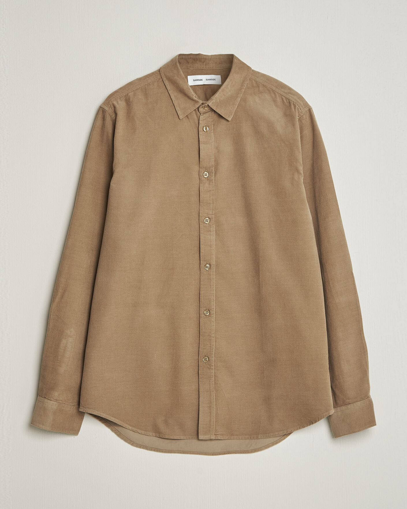 Men | Shirts | Samsøe Samsøe | Liam Baby Cord Shirt Lead Gray