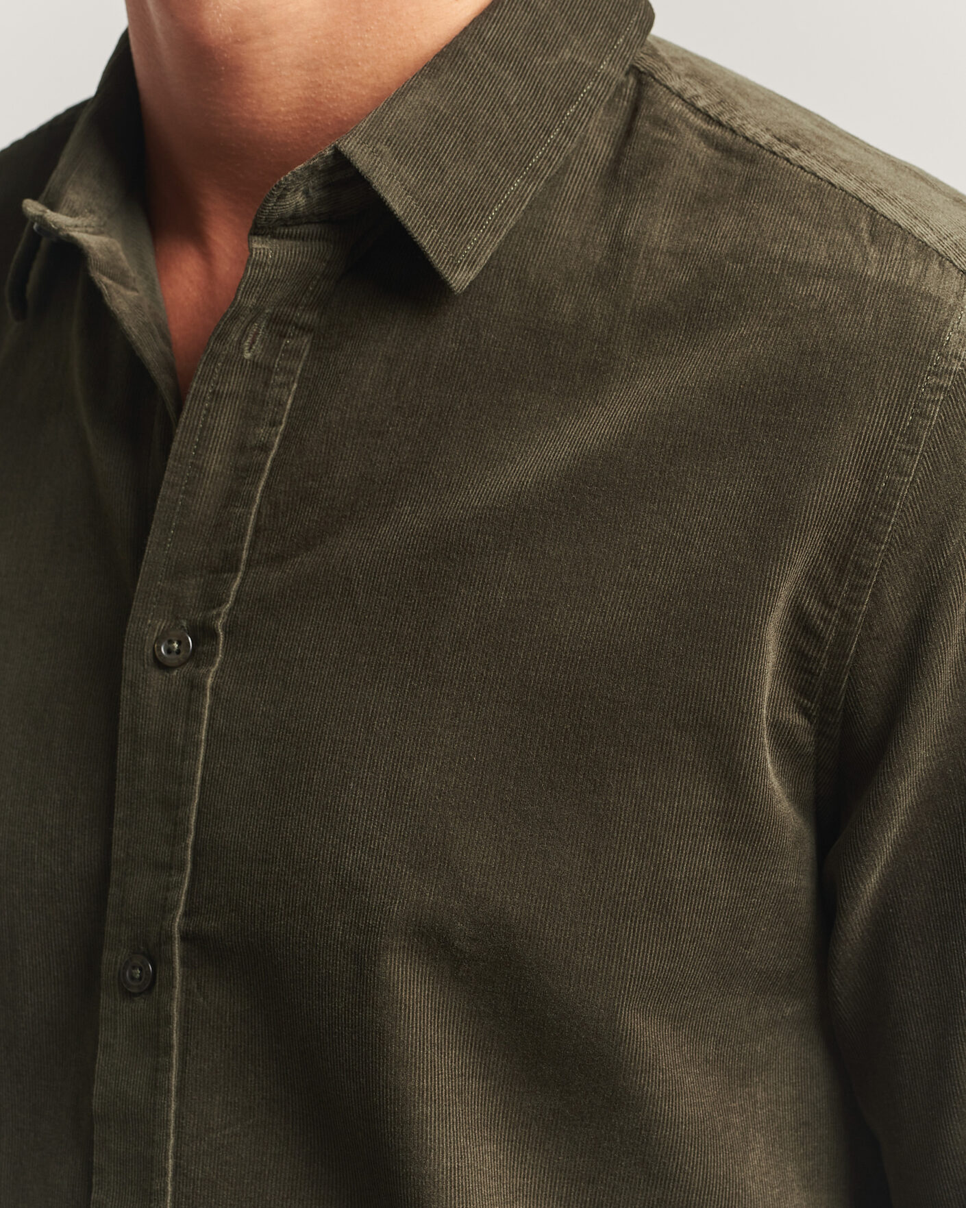 Men | Shirts | Samsøe Samsøe | Liam Baby Cord Shirt Forest Night