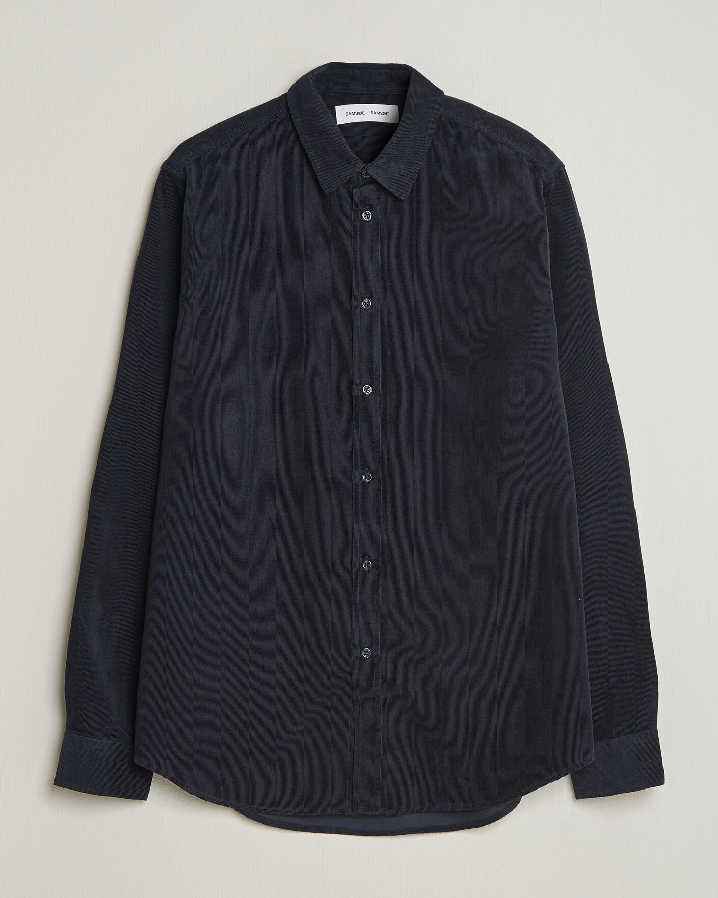 Men | Shirts | Samsøe Samsøe | Liam Baby Cord Shirt Salute Navy