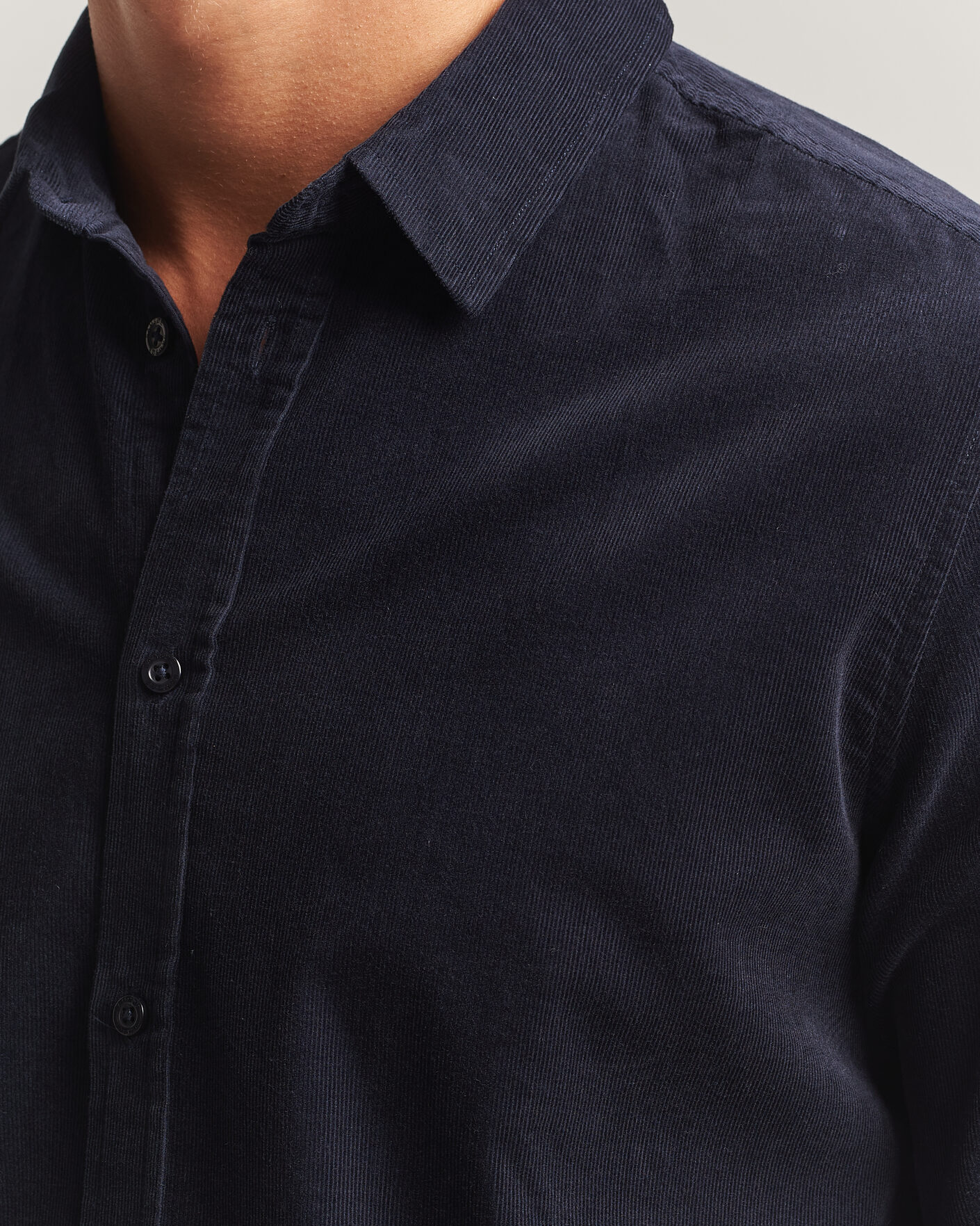 Men | Shirts | Samsøe Samsøe | Liam Baby Cord Shirt Salute Navy