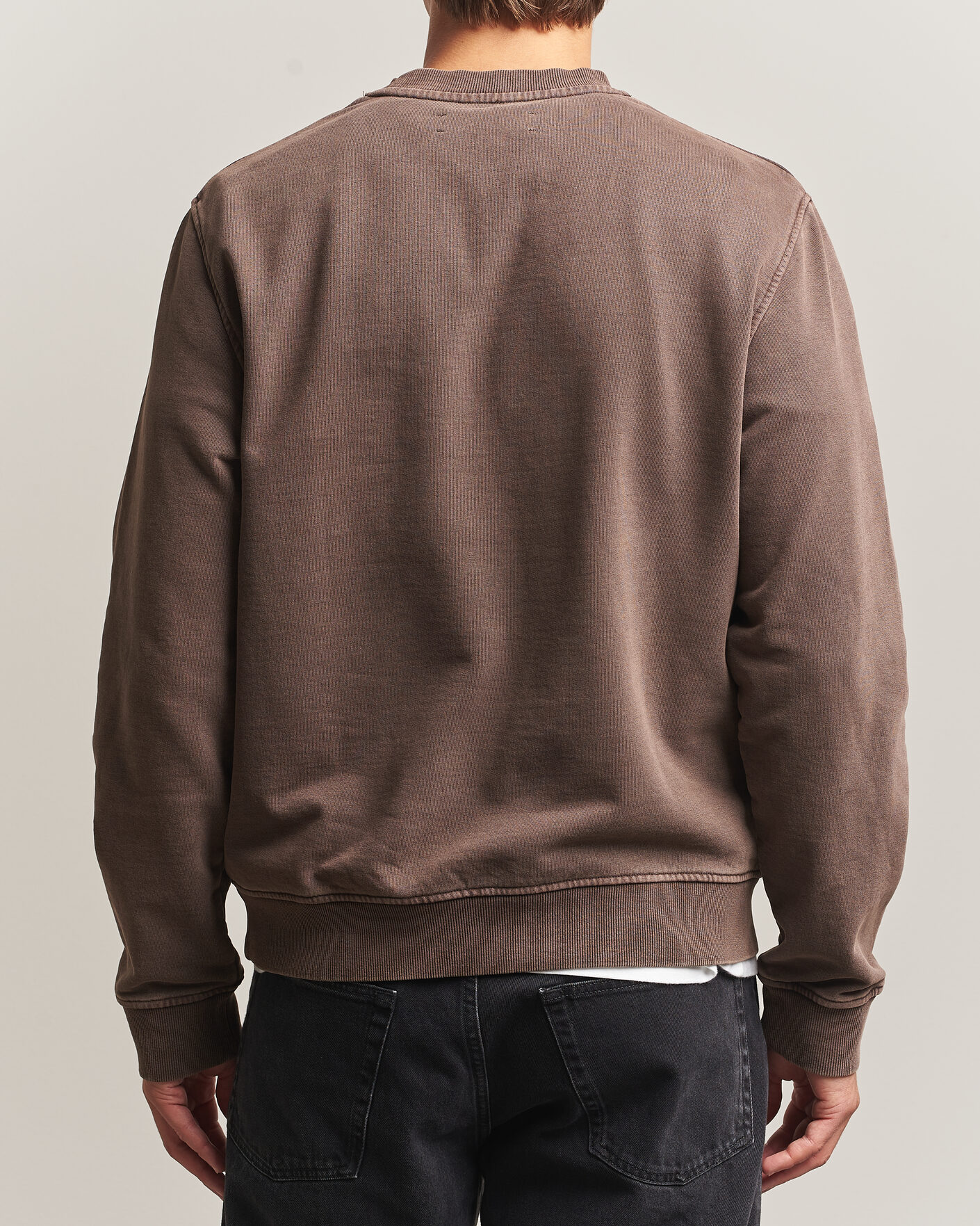Men | Sweaters & Knitwear | Samsøe Samsøe | Ollie Washed Crew Neck Sweatshirt Delicioso