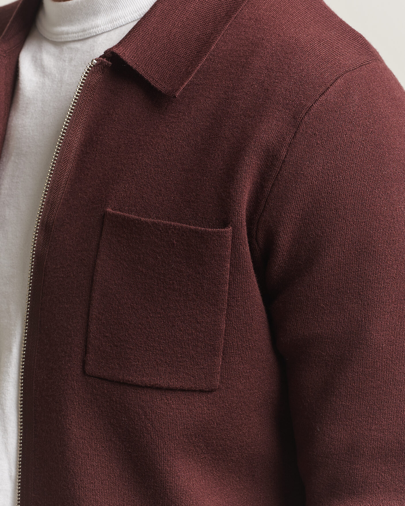 Men | Sweaters & Knitwear | Samsøe Samsøe | Guna Full Zip Bitter Chocolate