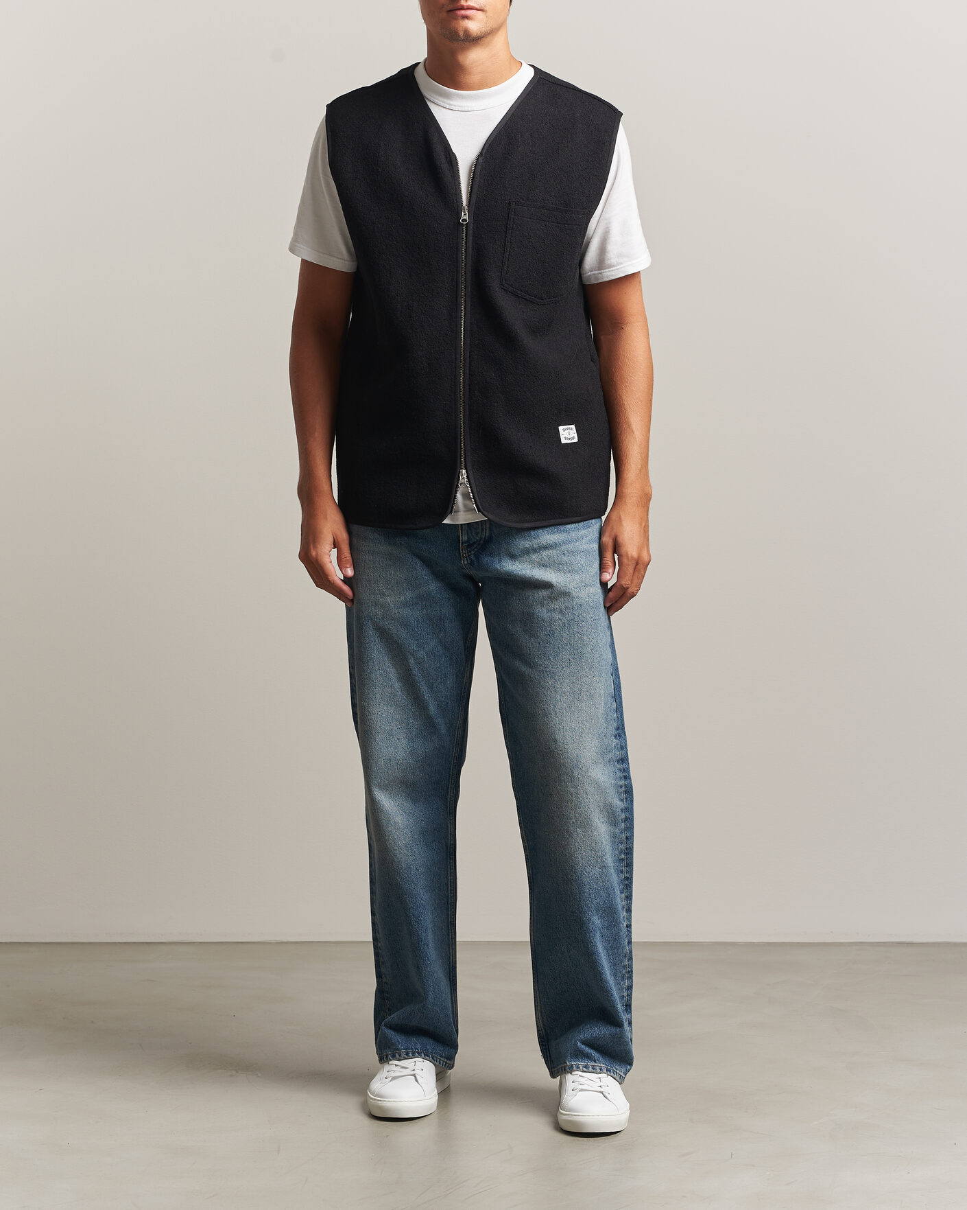 Men | Sweaters & Knitwear | Samsøe Samsøe | Hannes Boiled Wool Vest Black