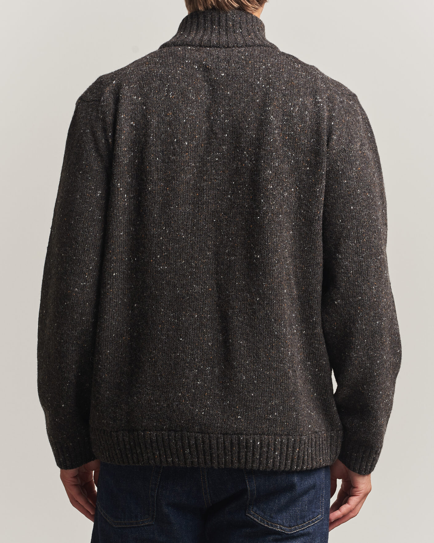 Men | Sweaters & Knitwear | Samsøe Samsøe | Nate Donegal Wool Knitted Full Zip Delicioso