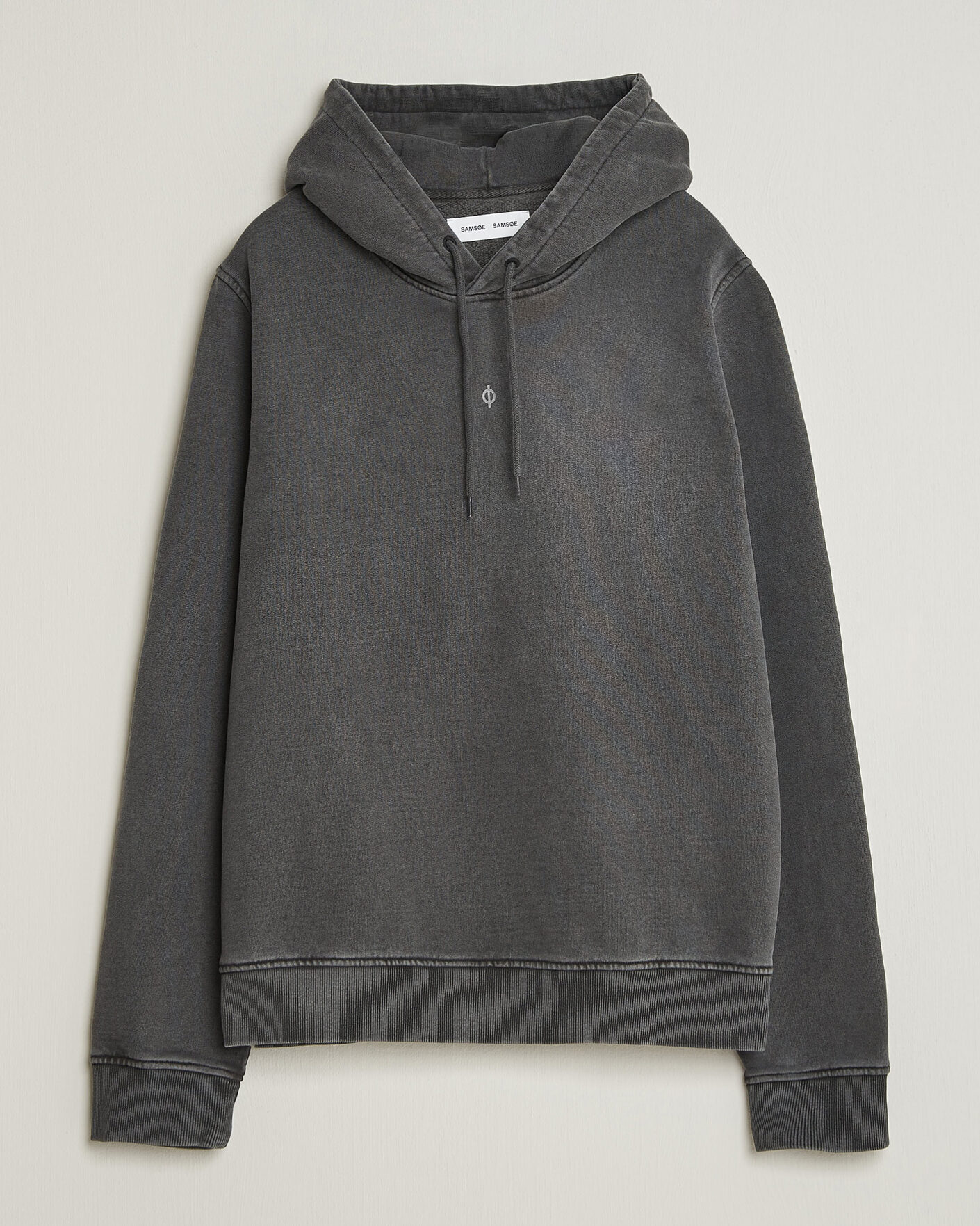Men | Sweaters & Knitwear | Samsøe Samsøe | Ollie Washed Hoodie Black