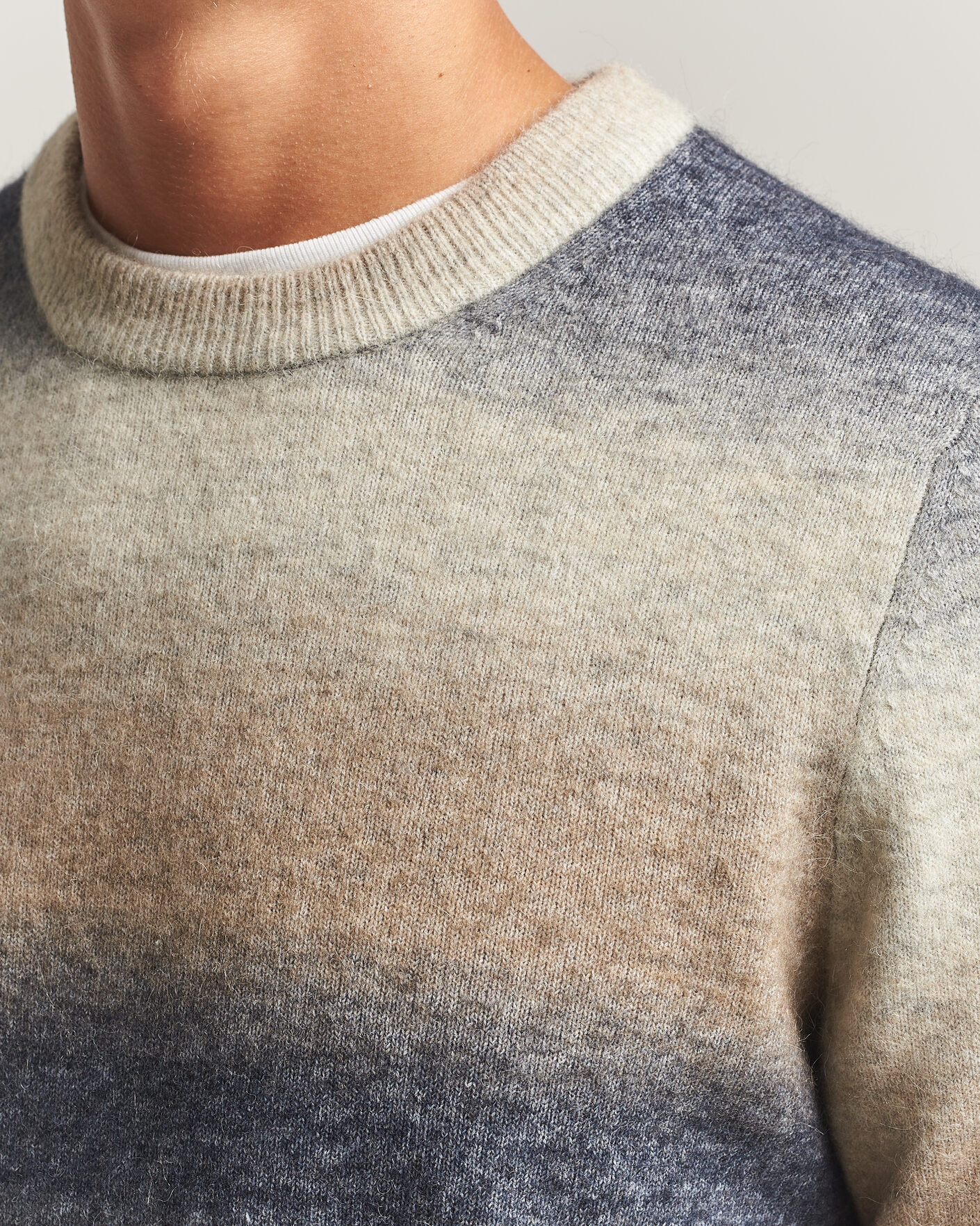 Men | Sweaters & Knitwear | Samsøe Samsøe | Aiden Wool/Alpaca Knitted Striped Sweater Multi