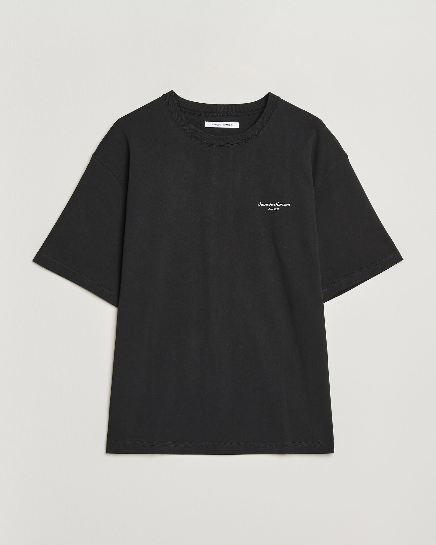 Men | T-Shirts | Samsøe Samsøe | Uni Printed Crew Neck T-Shirt Black Building