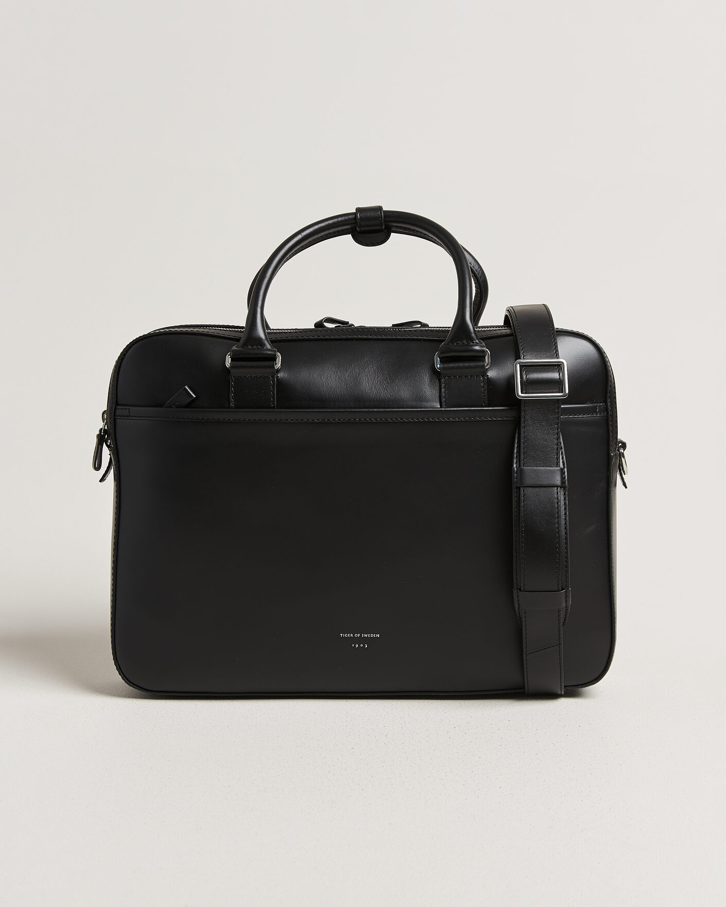 Men | Bags | Tiger of Sweden | Burin Smooth Leather Briefcase Black