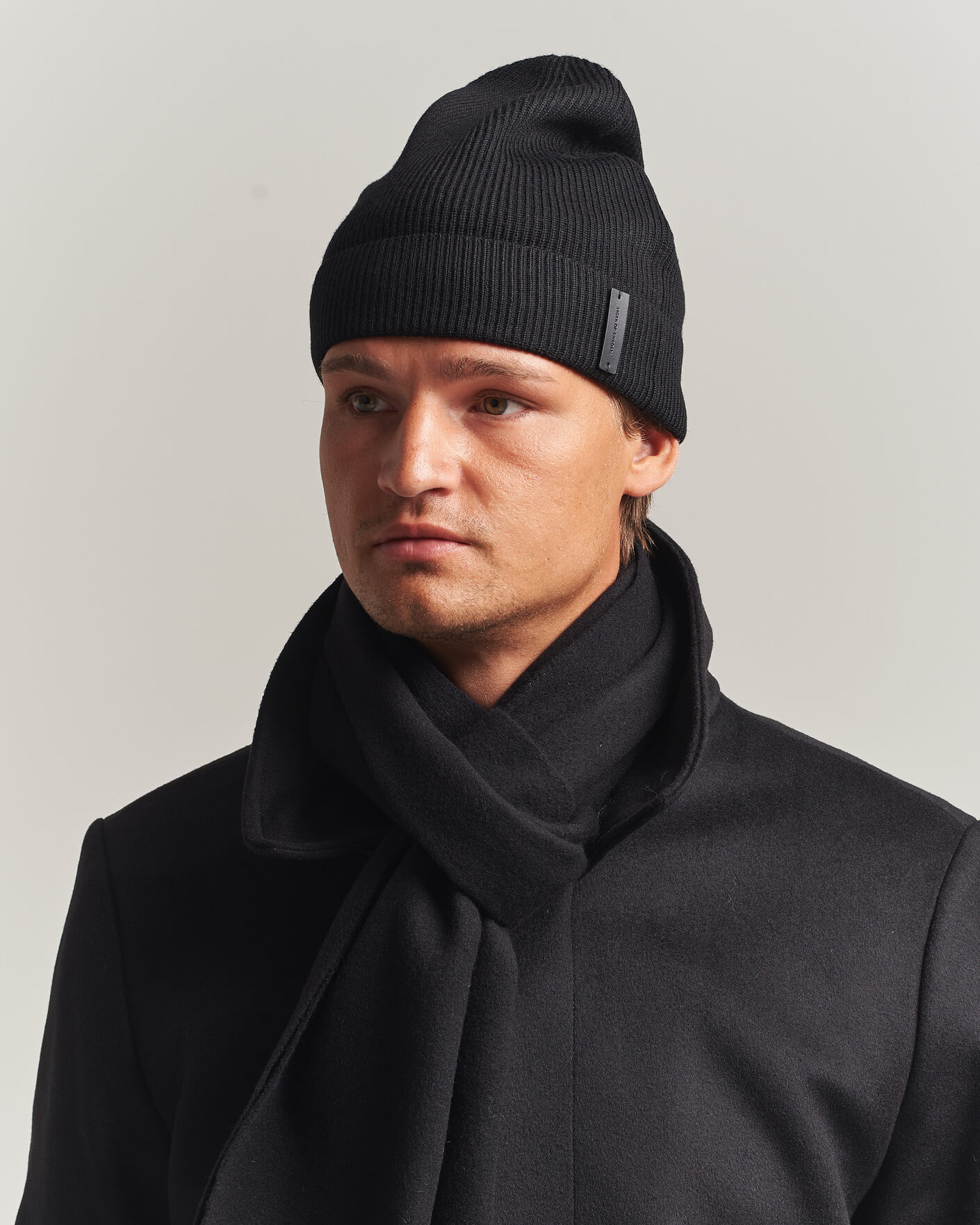 Men | Beanies | Tiger of Sweden | Caldu Wool Beanie Black