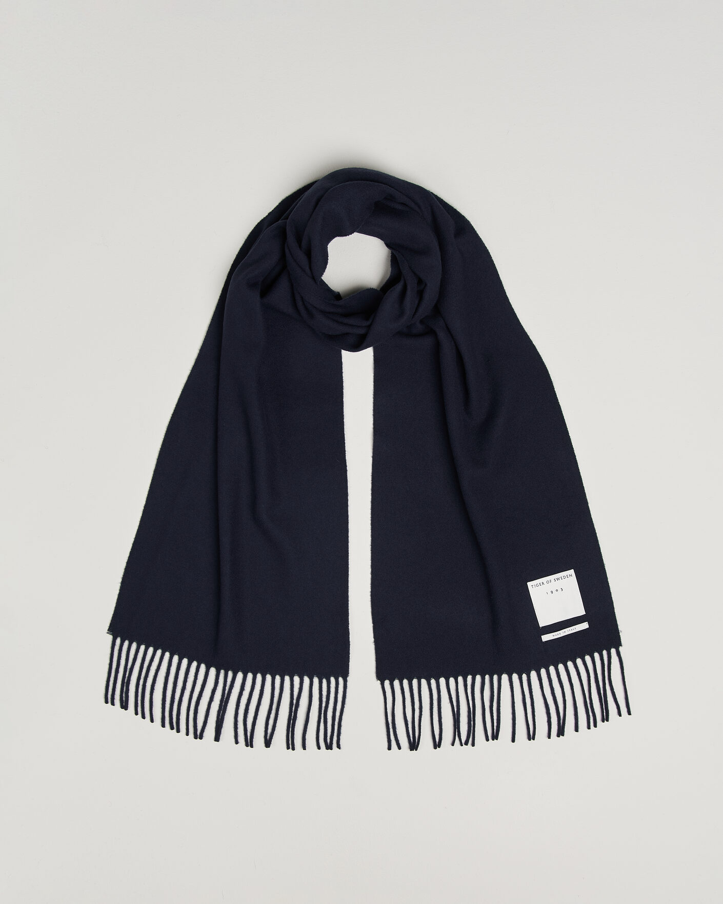 Men | Scarves | Tiger of Sweden | Sylan Wool Scarf Light Ink
