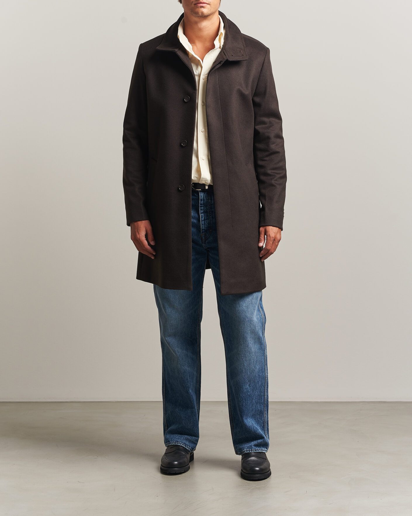 Men | Coats & Jackets | Tiger of Sweden | Aleric Wool/Cashmere Coat Espresso