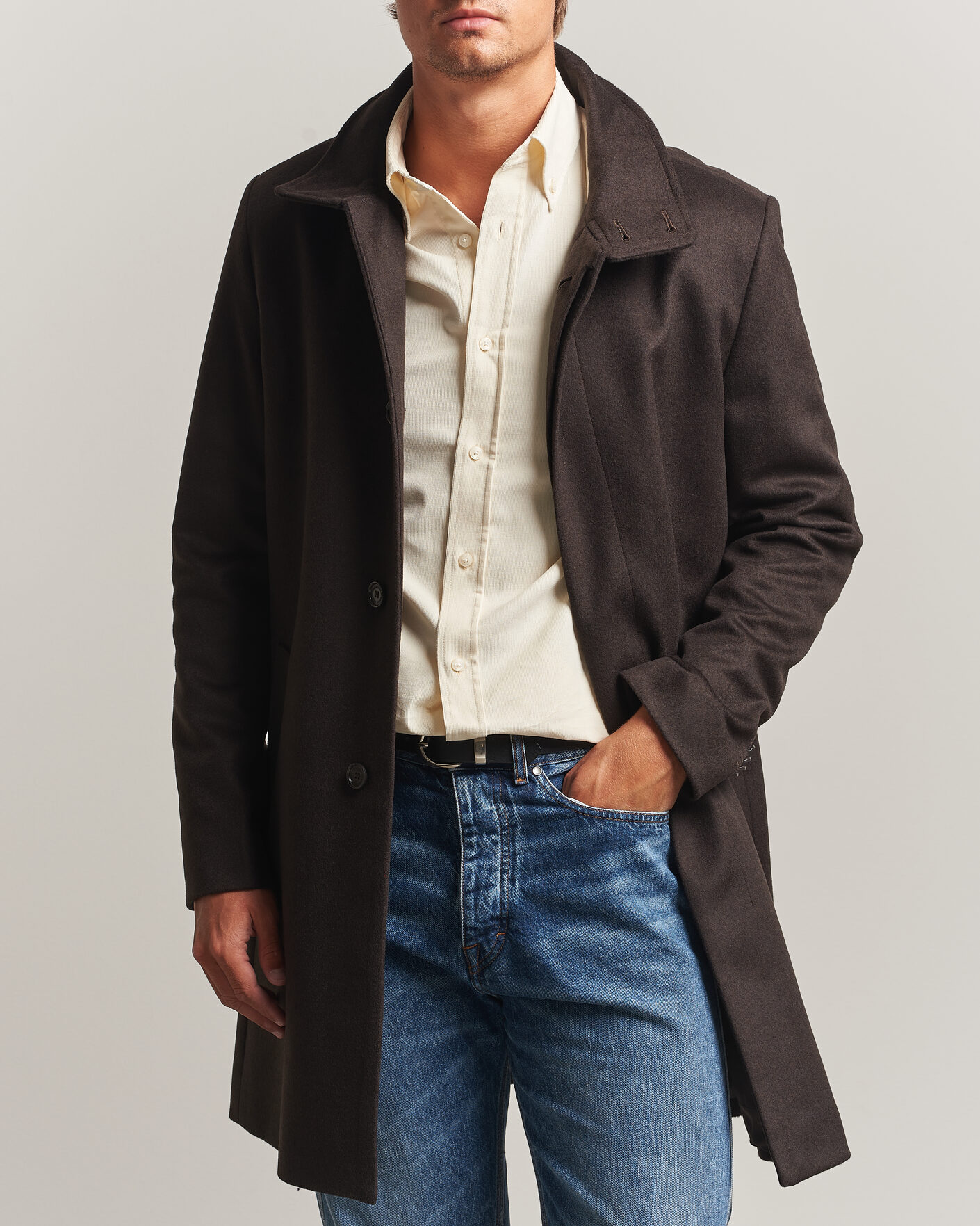 Men | Coats & Jackets | Tiger of Sweden | Aleric Wool/Cashmere Coat Espresso