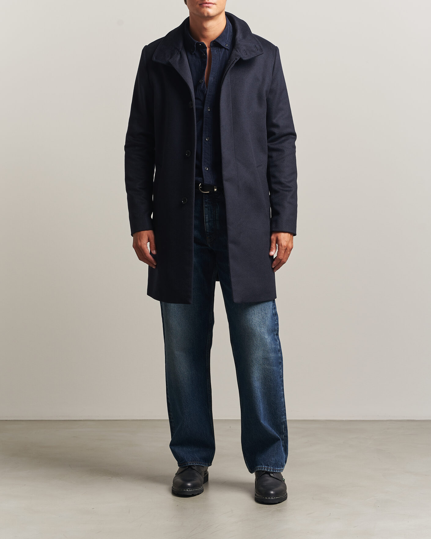 Men | Coats & Jackets | Tiger of Sweden | Aleric Wool/Cashmere Coat Light Ink
