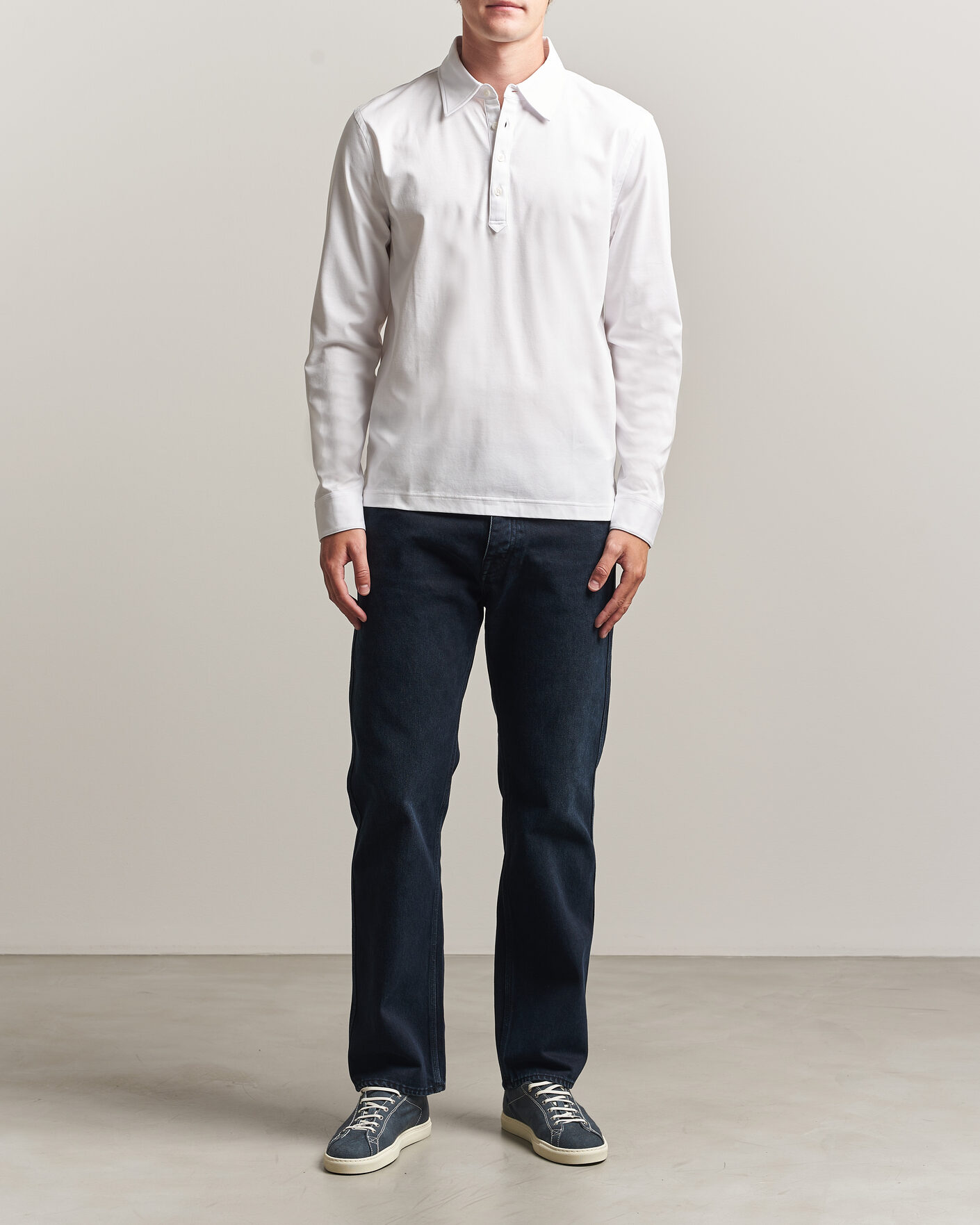 Men | Polo Shirts | Tiger of Sweden | Tanner Mercerized Cotton Polo Pure White