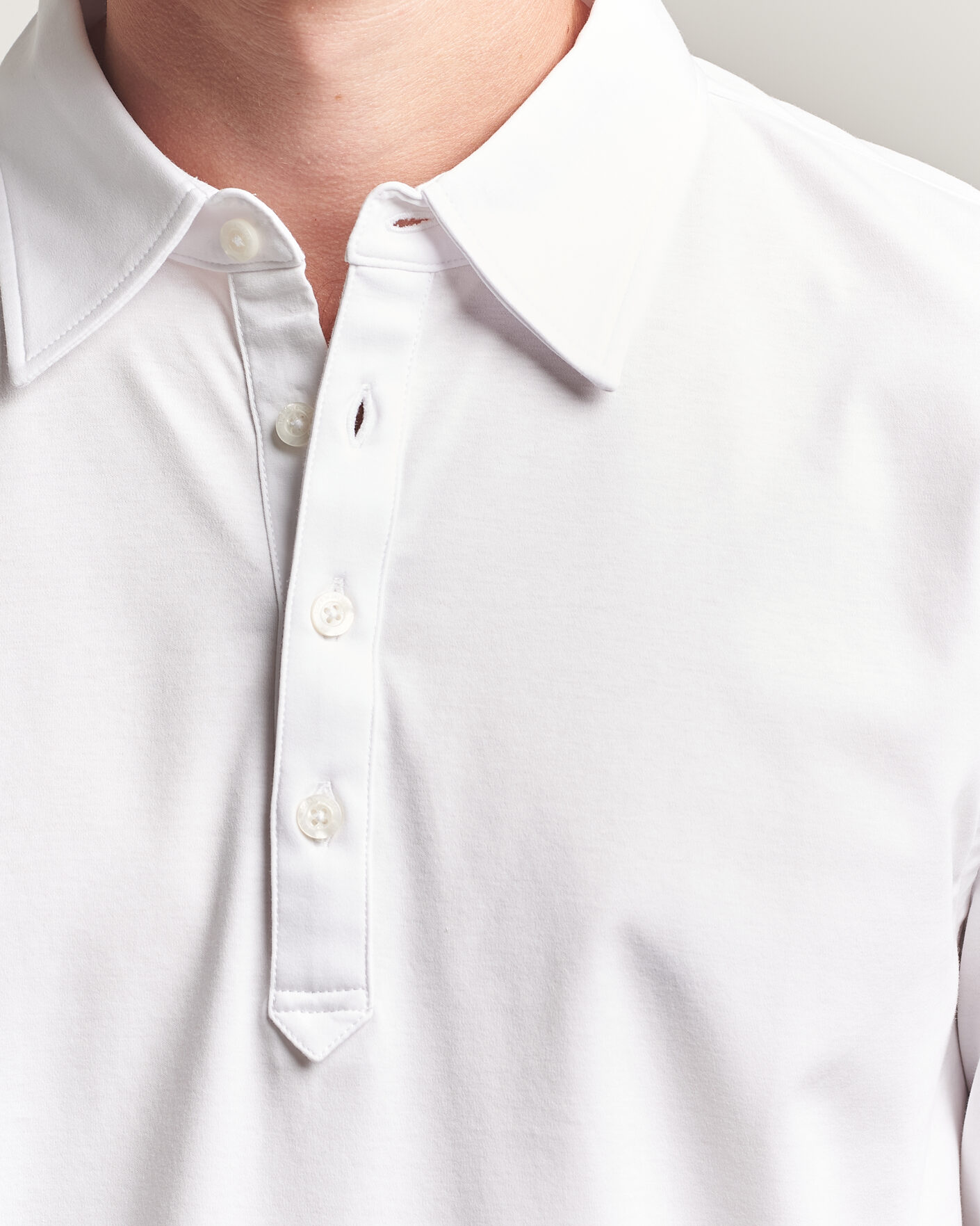 Men | Polo Shirts | Tiger of Sweden | Tanner Mercerized Cotton Polo Pure White