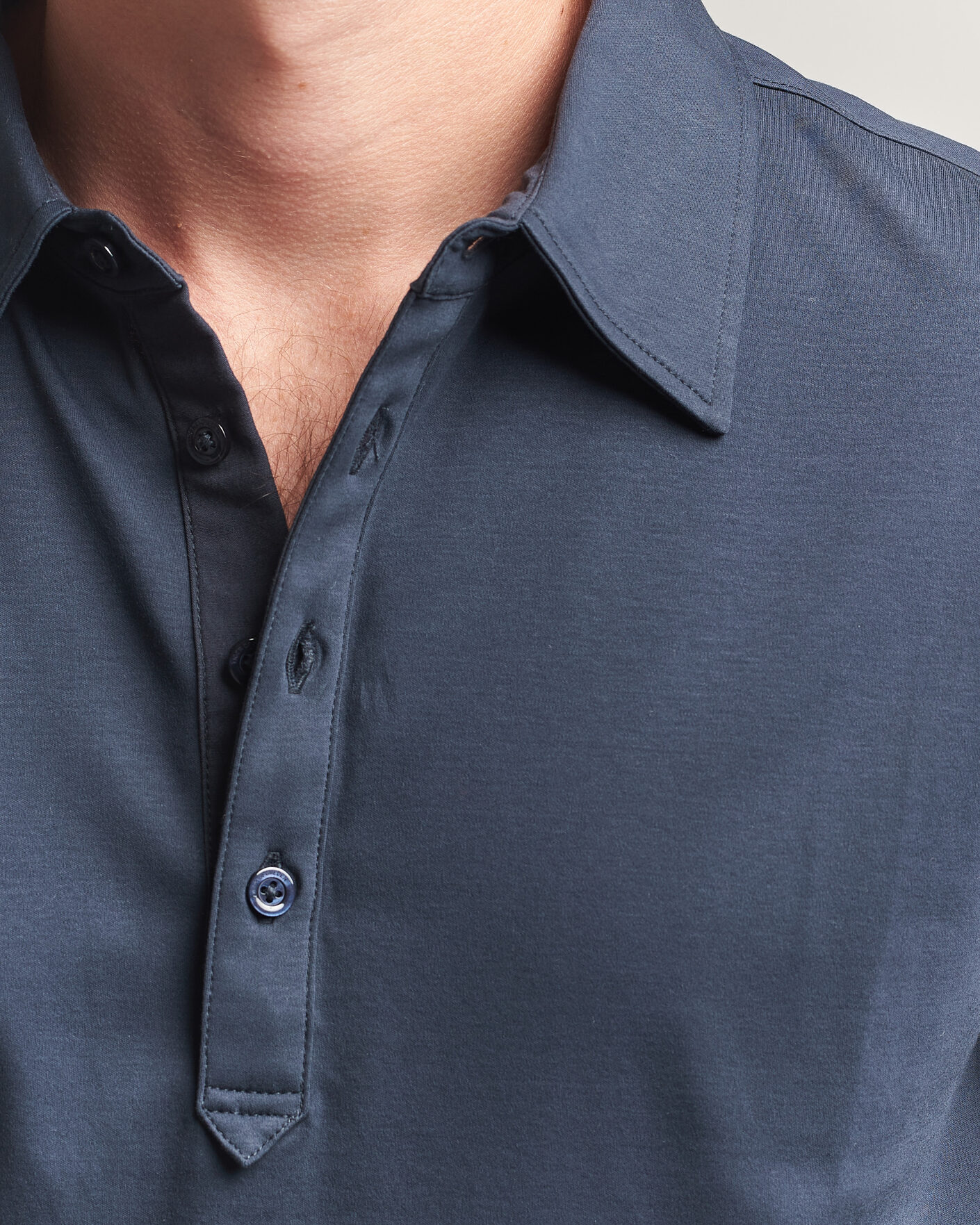 Men | Polo Shirts | Tiger of Sweden | Tanner Mercerized Cotton Polo Light Ink