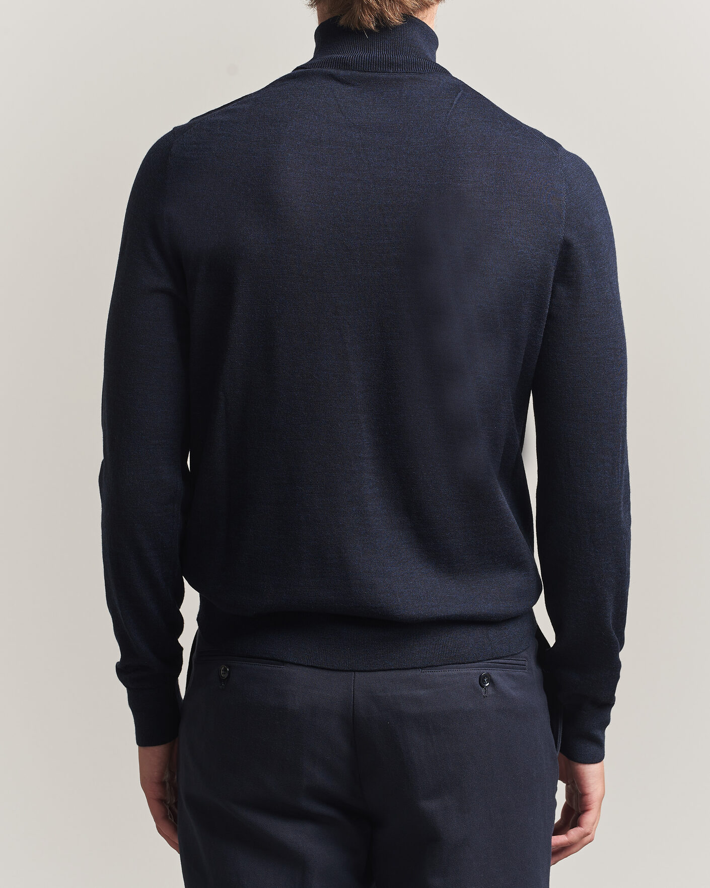 Men | Sweaters & Knitwear | Tiger of Sweden | Nevile Extra Fine Merino Polo Light Ink