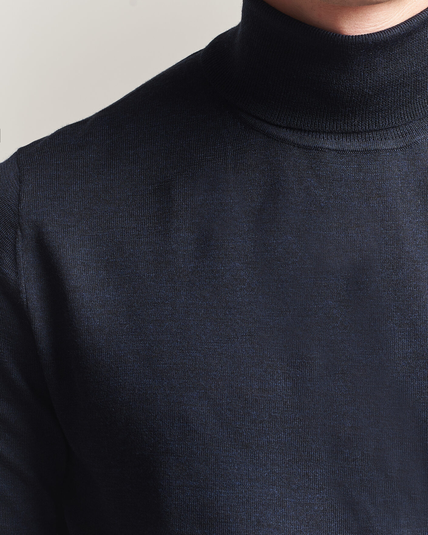 Men | Sweaters & Knitwear | Tiger of Sweden | Nevile Extra Fine Merino Polo Light Ink