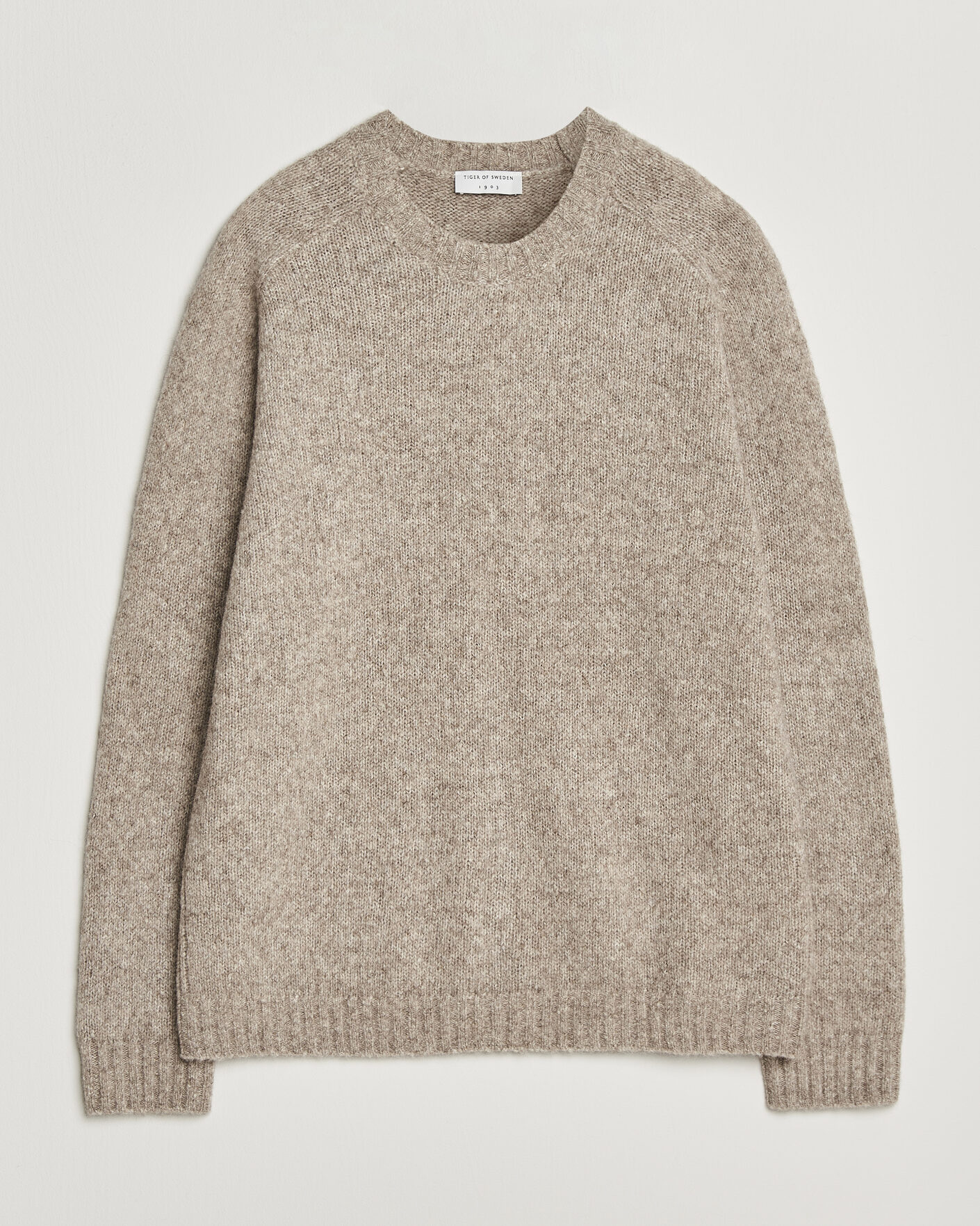 Men | Sweaters & Knitwear | Tiger of Sweden | Adryan Yak/Alpaca Knitted Sweater Stone Melange