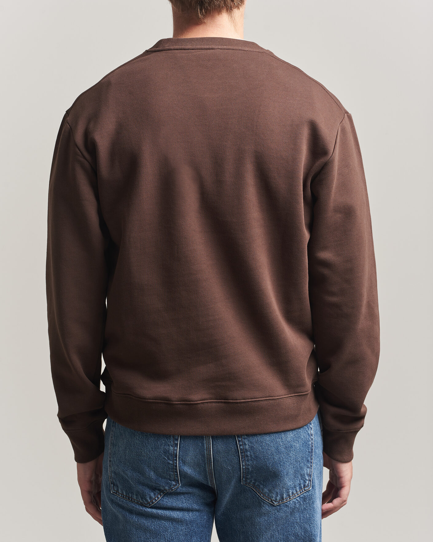 Men | Sweaters & Knitwear | Tiger of Sweden | Emerson Crew Neck Sweatshirt Dark Mahogany