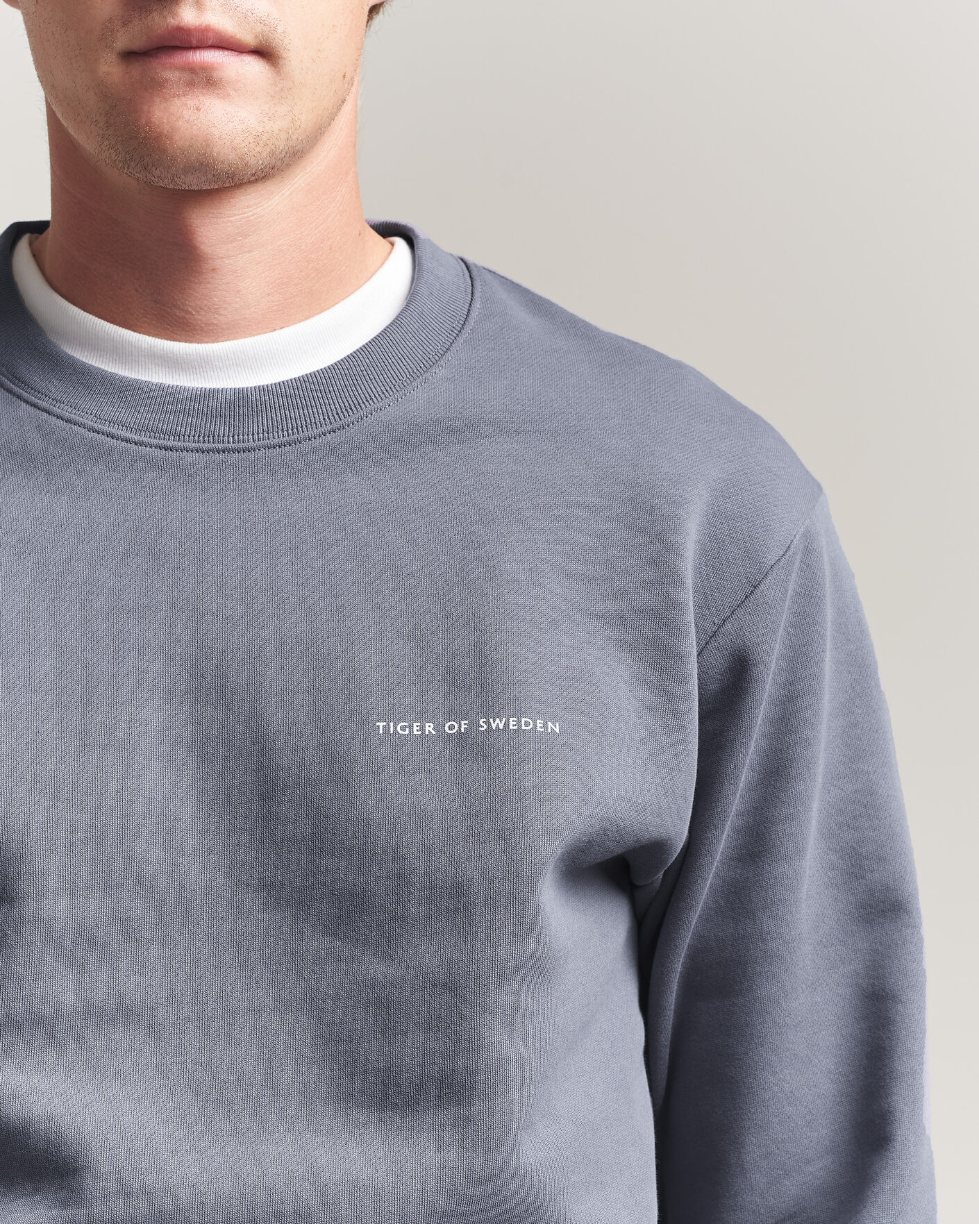 Men | Sweaters & Knitwear | Tiger of Sweden | Emerson Crew Neck Sweatshirt Iron Haze